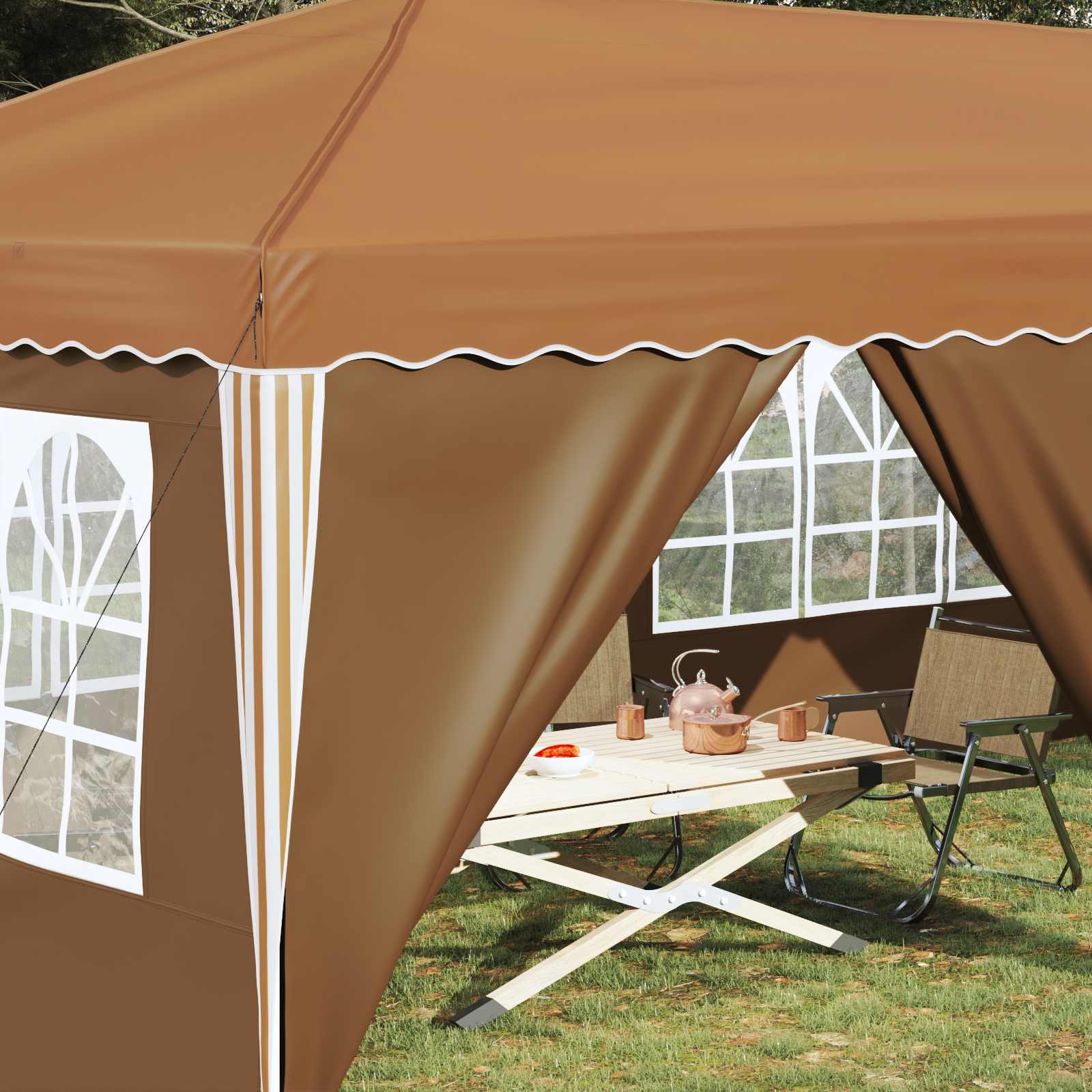 Tenda per feste a pop-up 575 x 288 x 245 cm Beige