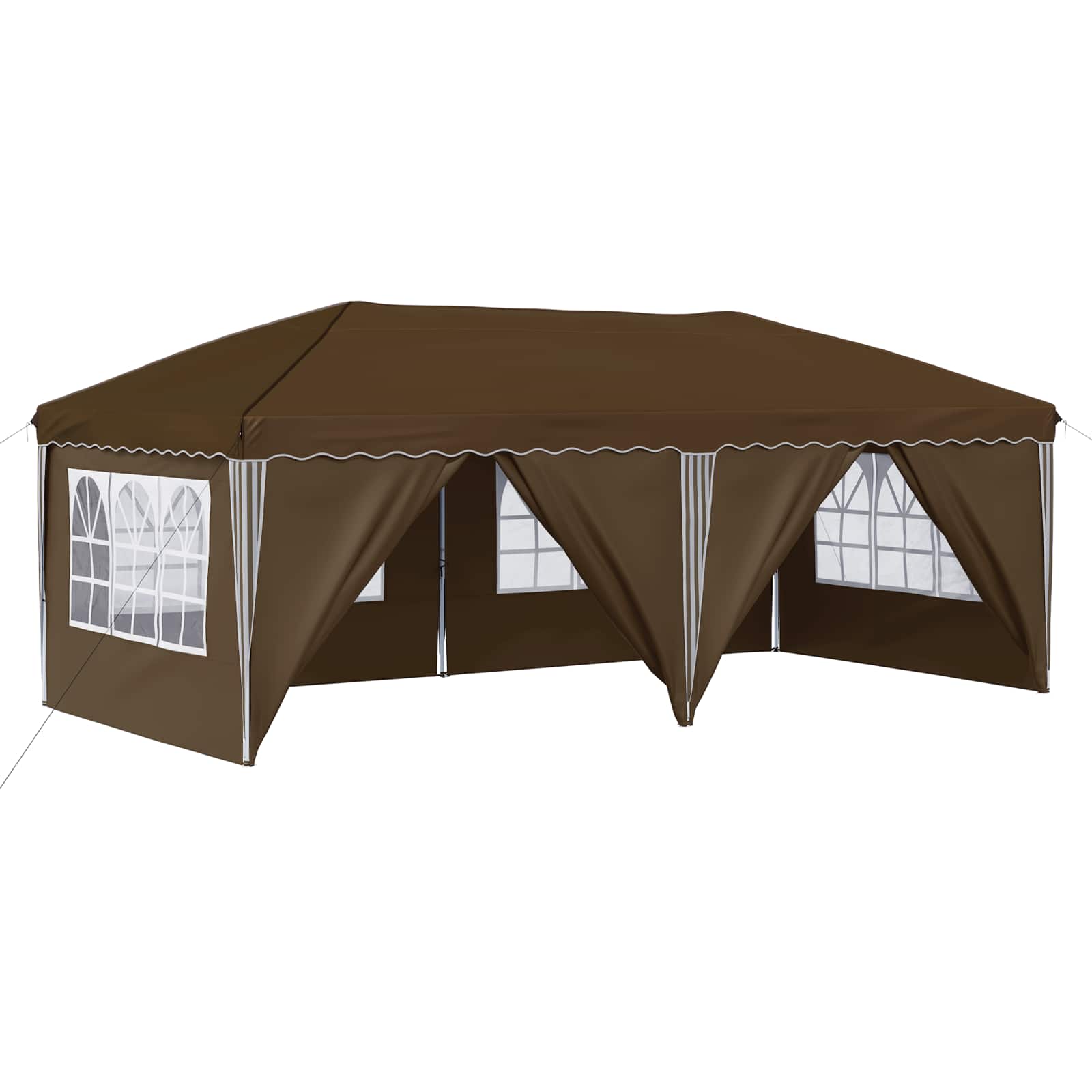 Tenda per feste a pop-up 575 x 288 x 245 cm Tortora