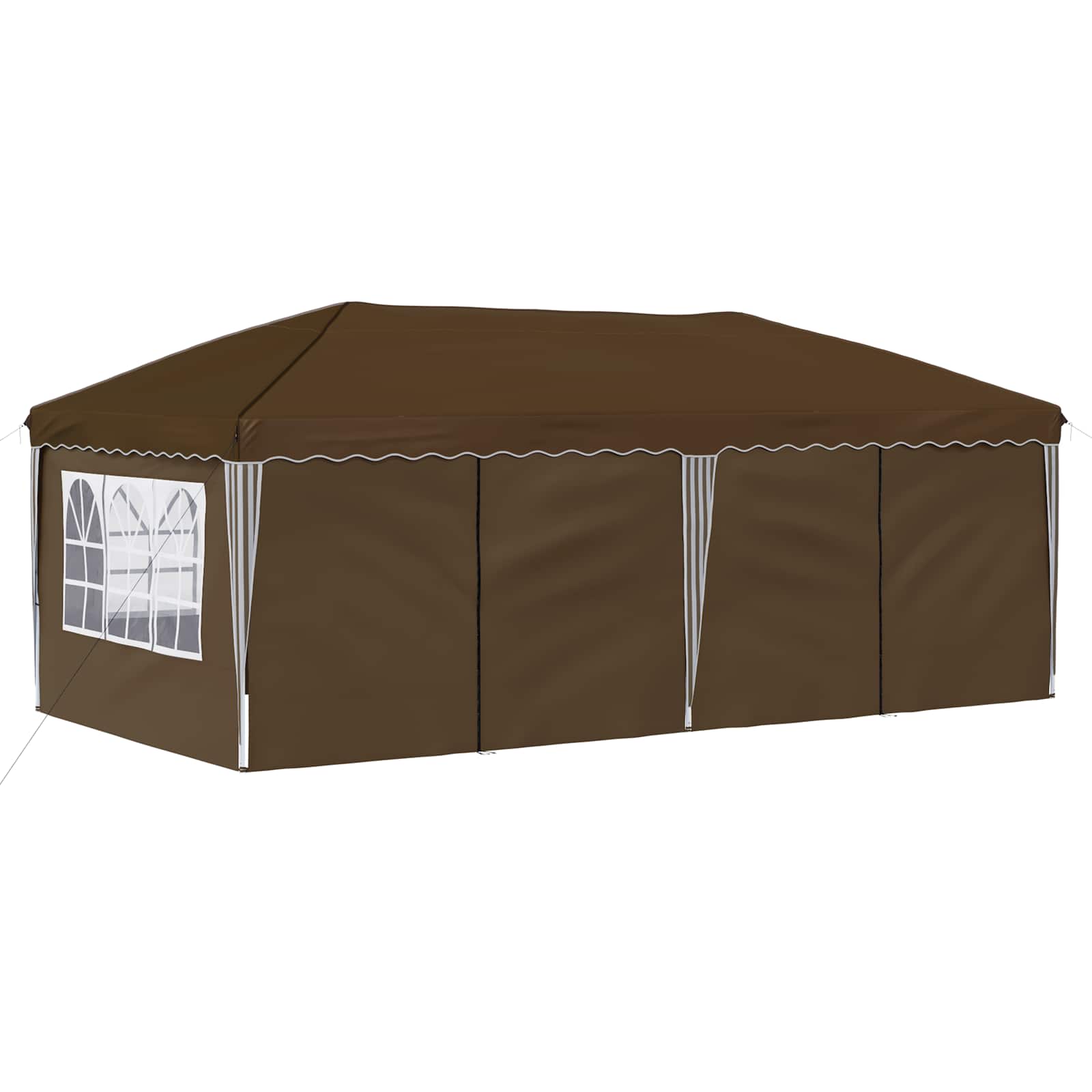 Tenda per feste a pop-up 575 x 288 x 245 cm Tortora