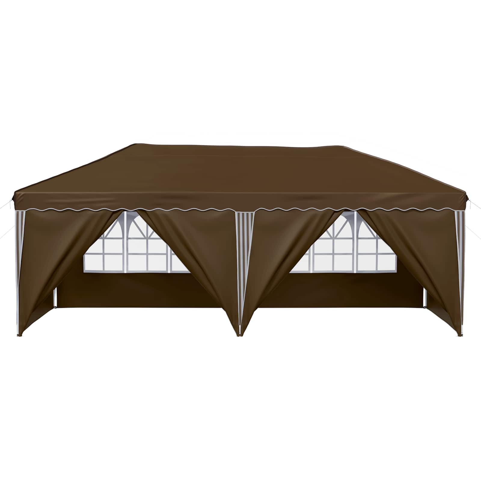 Tenda per feste a pop-up 575 x 288 x 245 cm Tortora