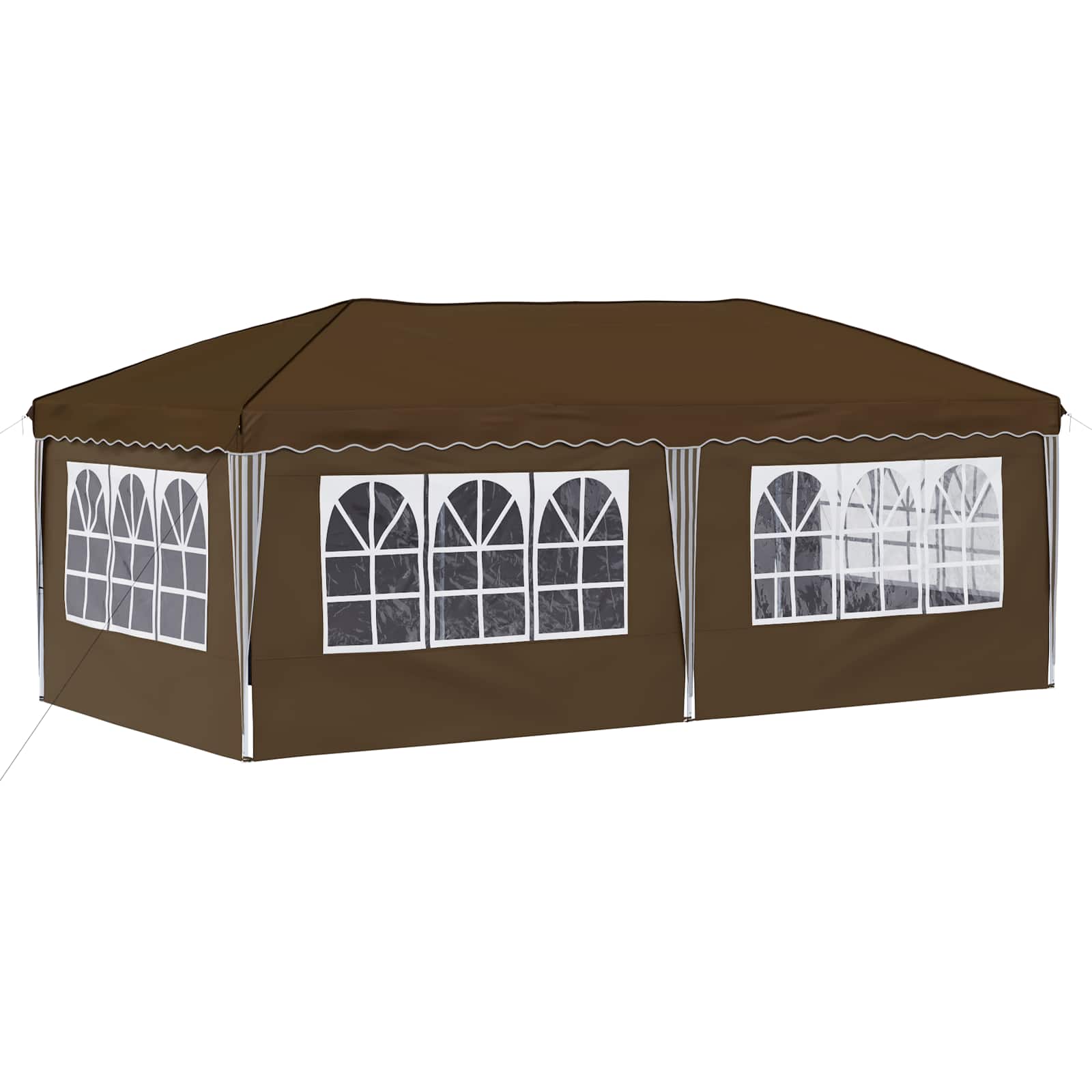 Tenda per feste a pop-up 575 x 288 x 245 cm Tortora