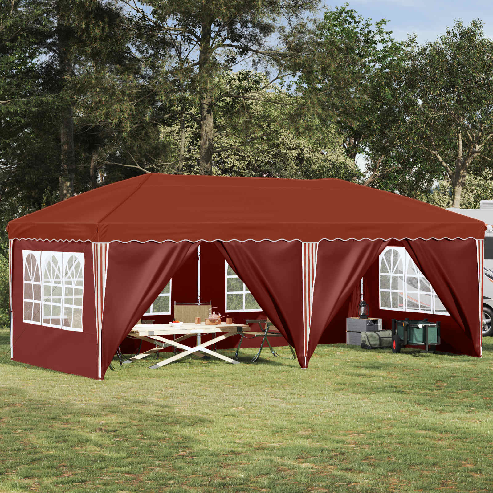 Tenda per feste a pop-up 575 x 288 x 245 cm Terracotta