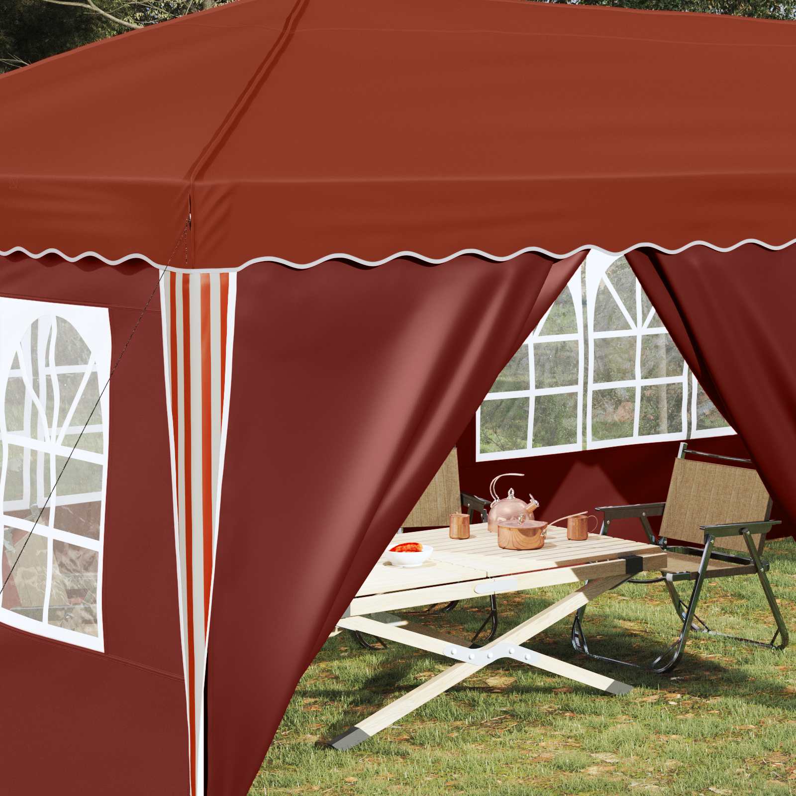 Tenda per feste a pop-up 575 x 288 x 245 cm Terracotta