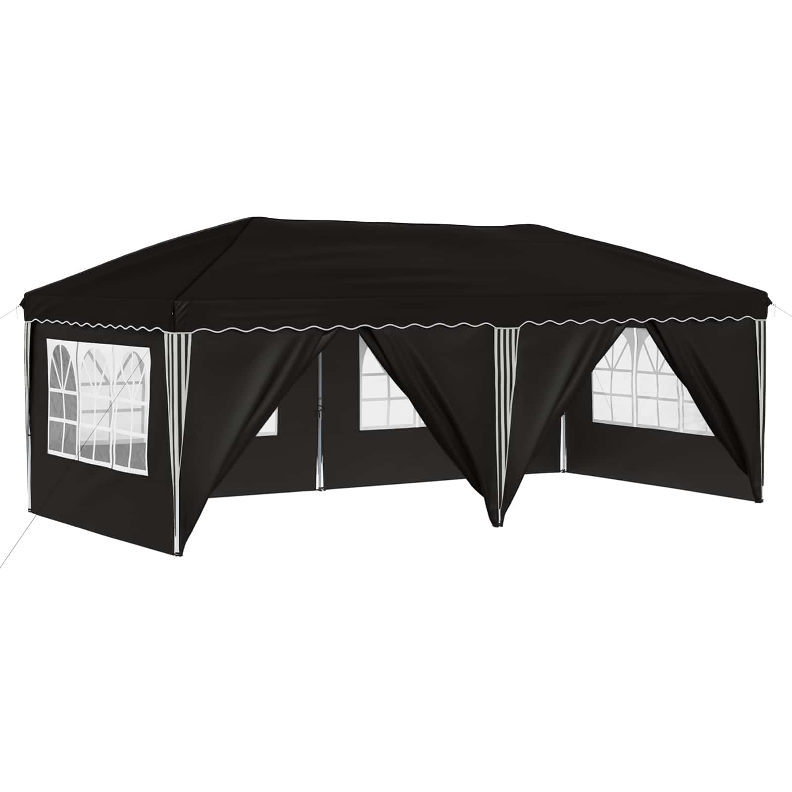 Tenda per feste a pop-up 575 x 288 x 245 cm Nero