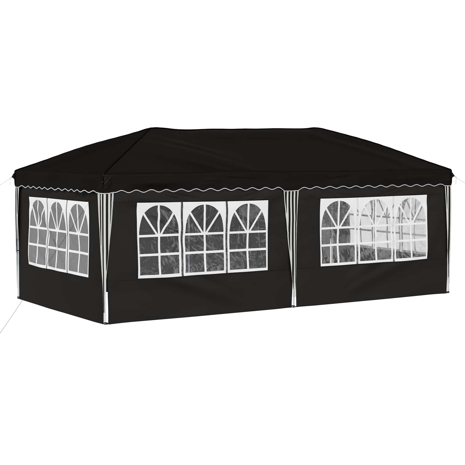 Tenda per feste a pop-up 575 x 288 x 245 cm Nero