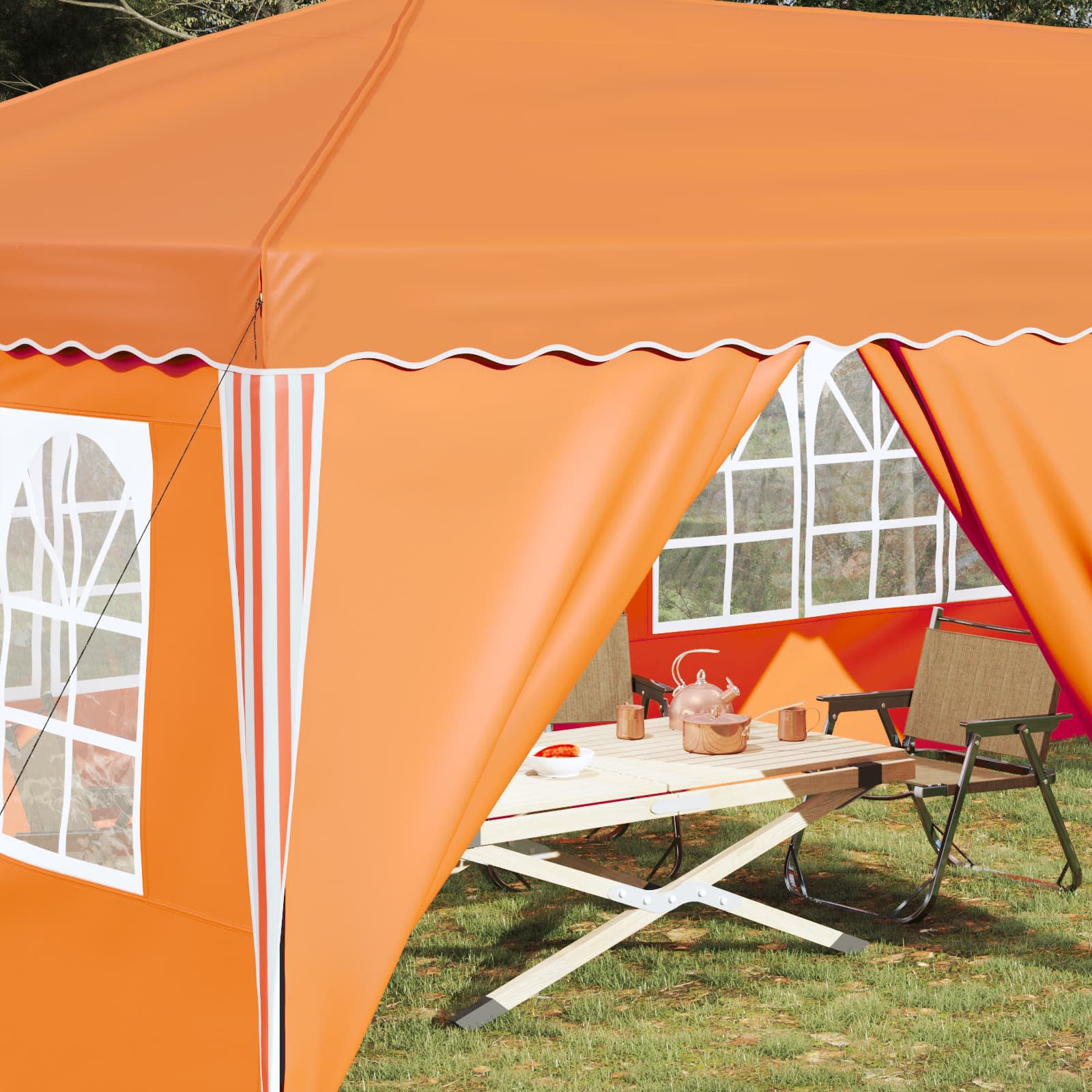 Tenda per feste a pop-up 575 x 288 x 245 cm Arancione