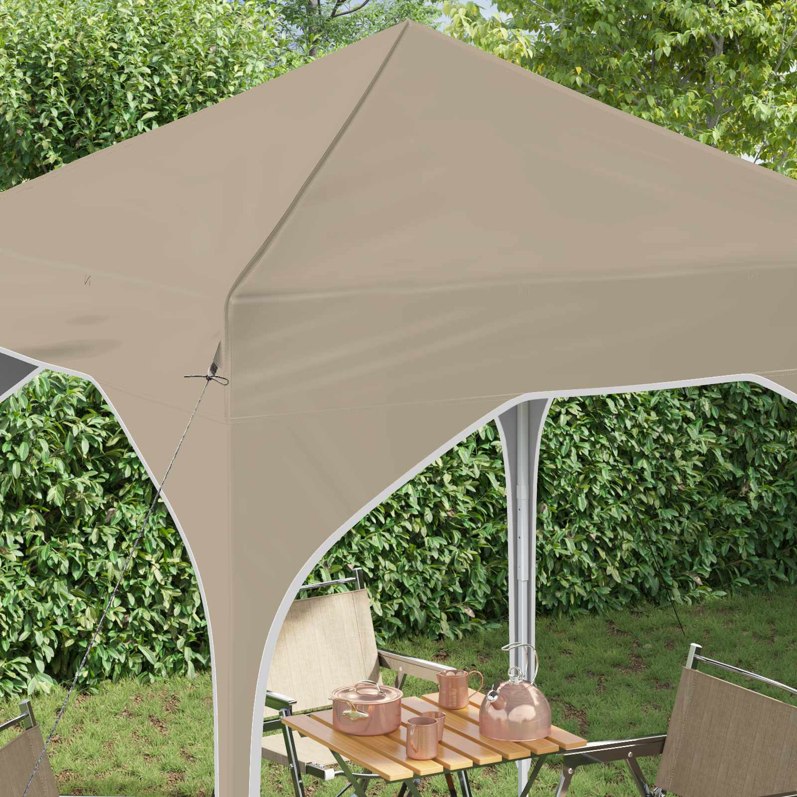 Tenda per feste a pop-up 194 x 194 x 245 cm Crema