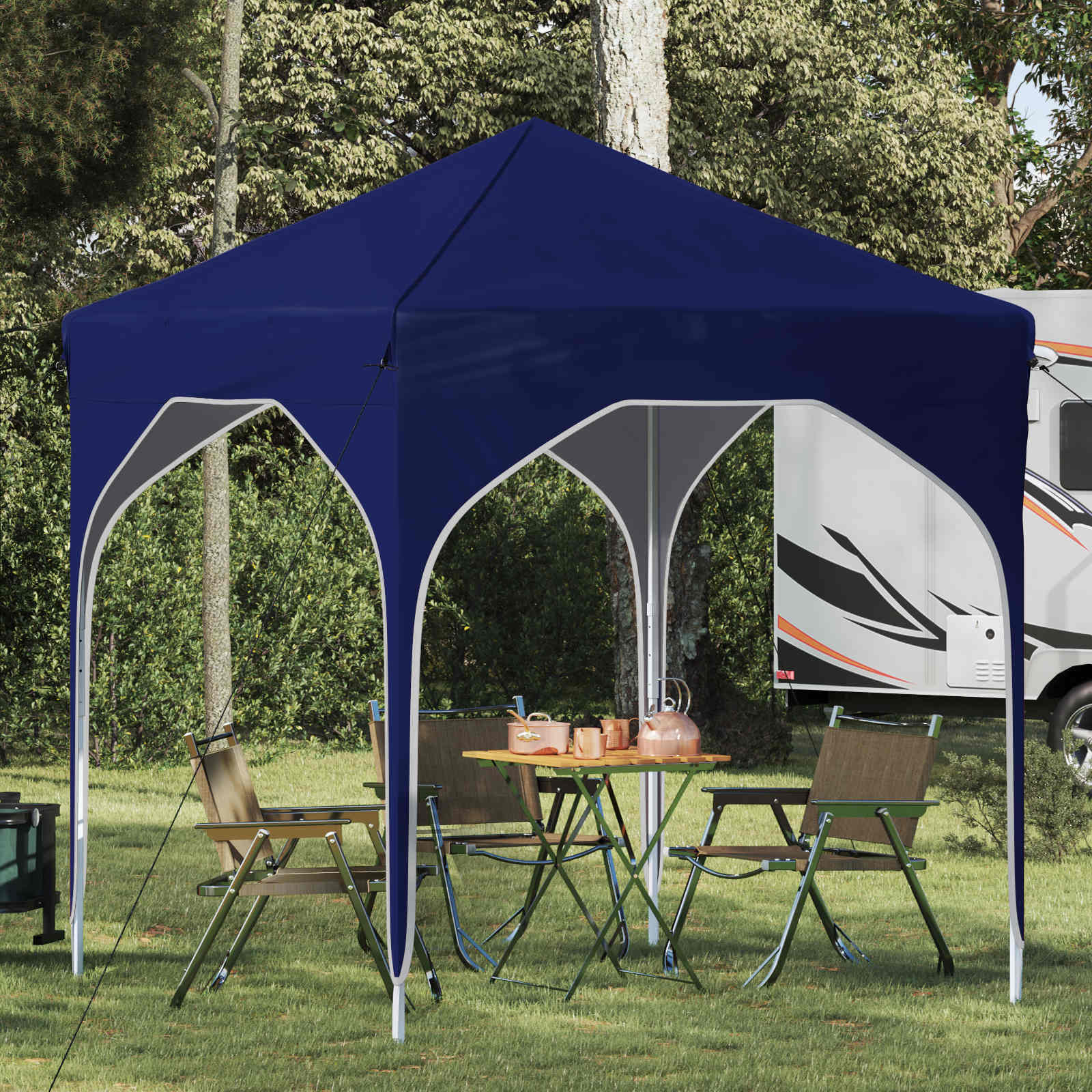 Tenda per feste a pop-up 194 x 194 x 245 cm Blu