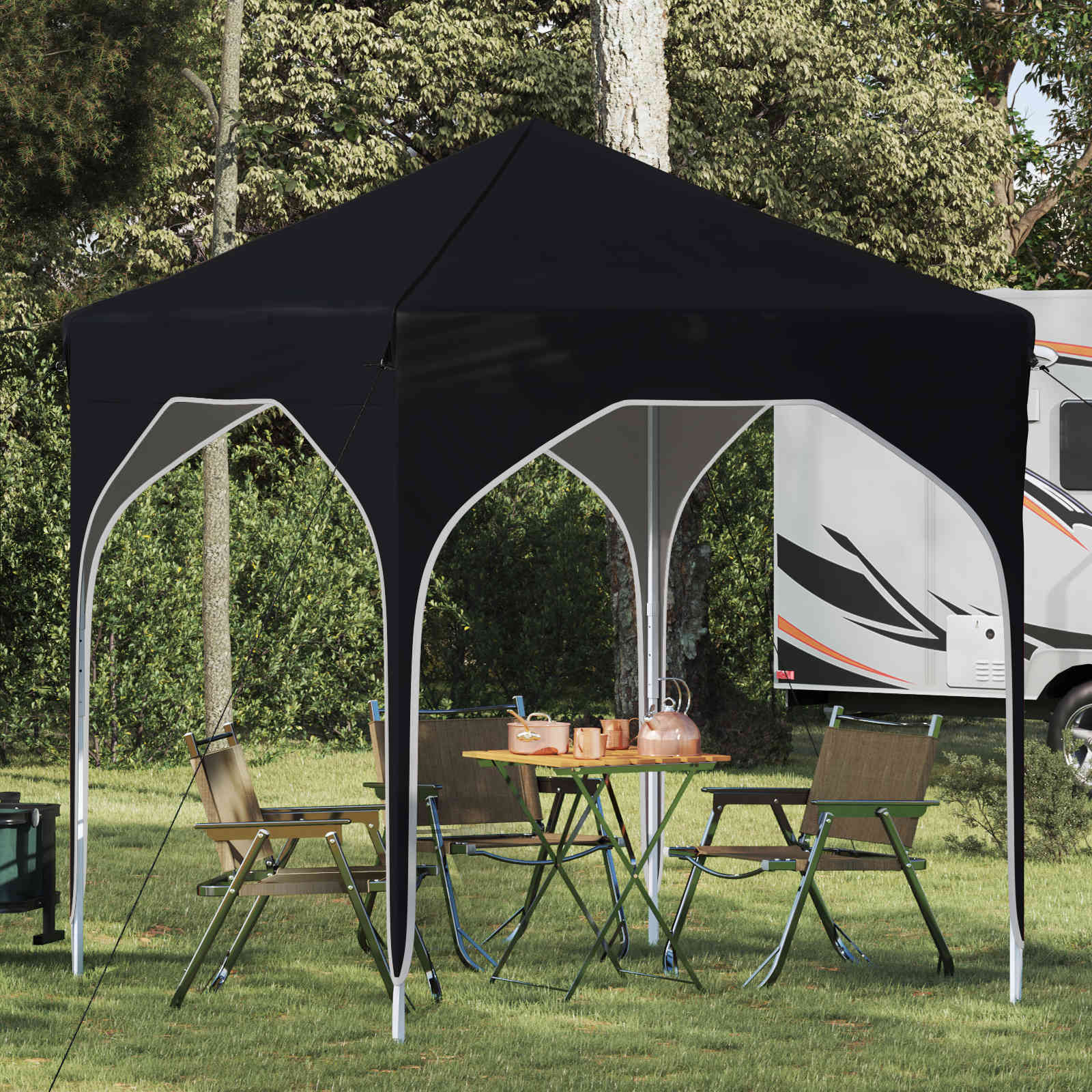 Tenda per feste a pop-up 194 x 194 x 245 cm Antracite