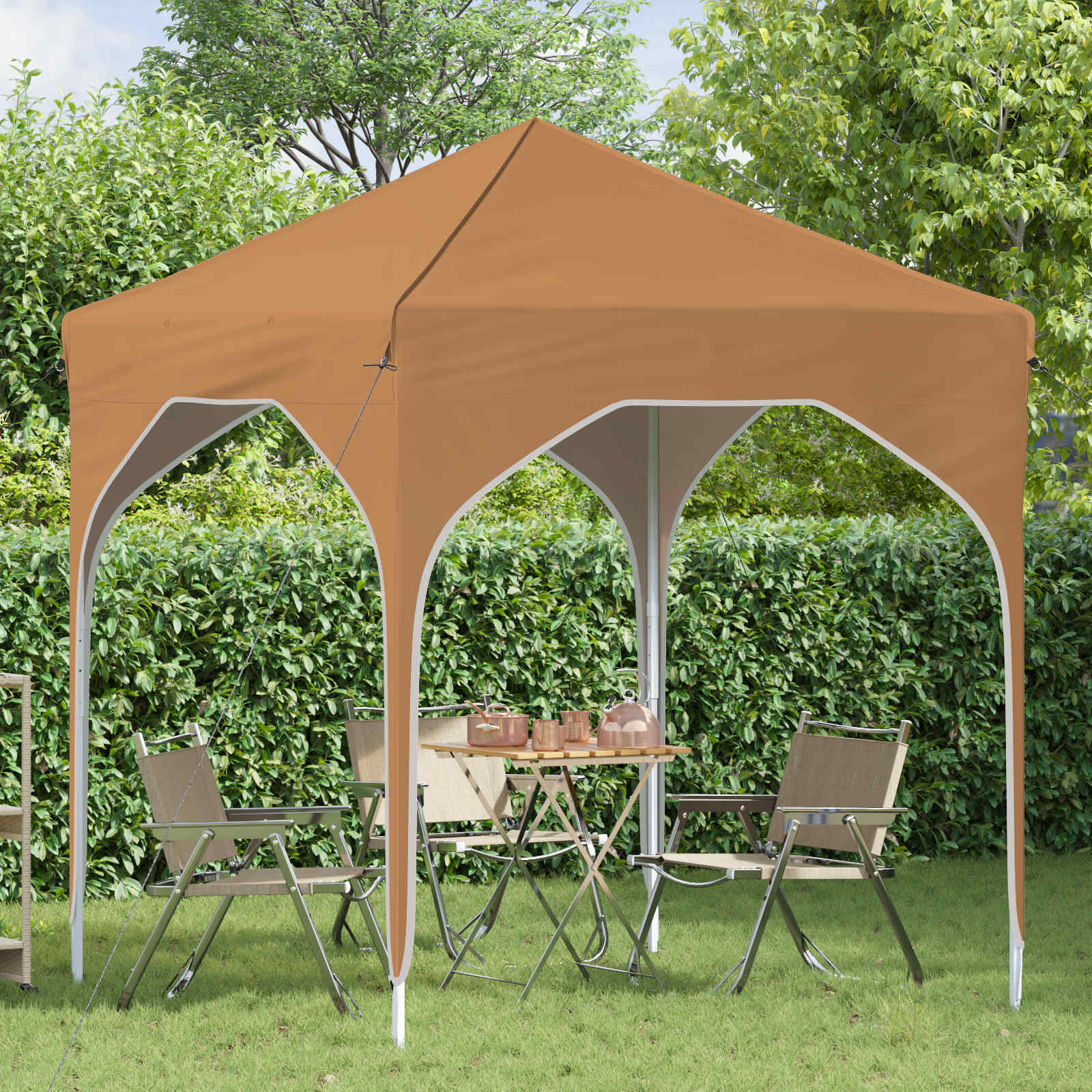 Tenda per feste a pop-up 194 x 194 x 245 cm Beige