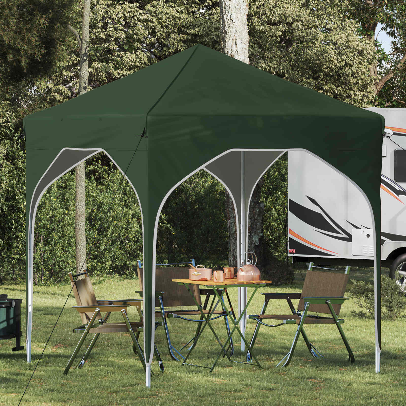 Tenda per feste a pop-up 194 x 194 x 245 cm Verde
