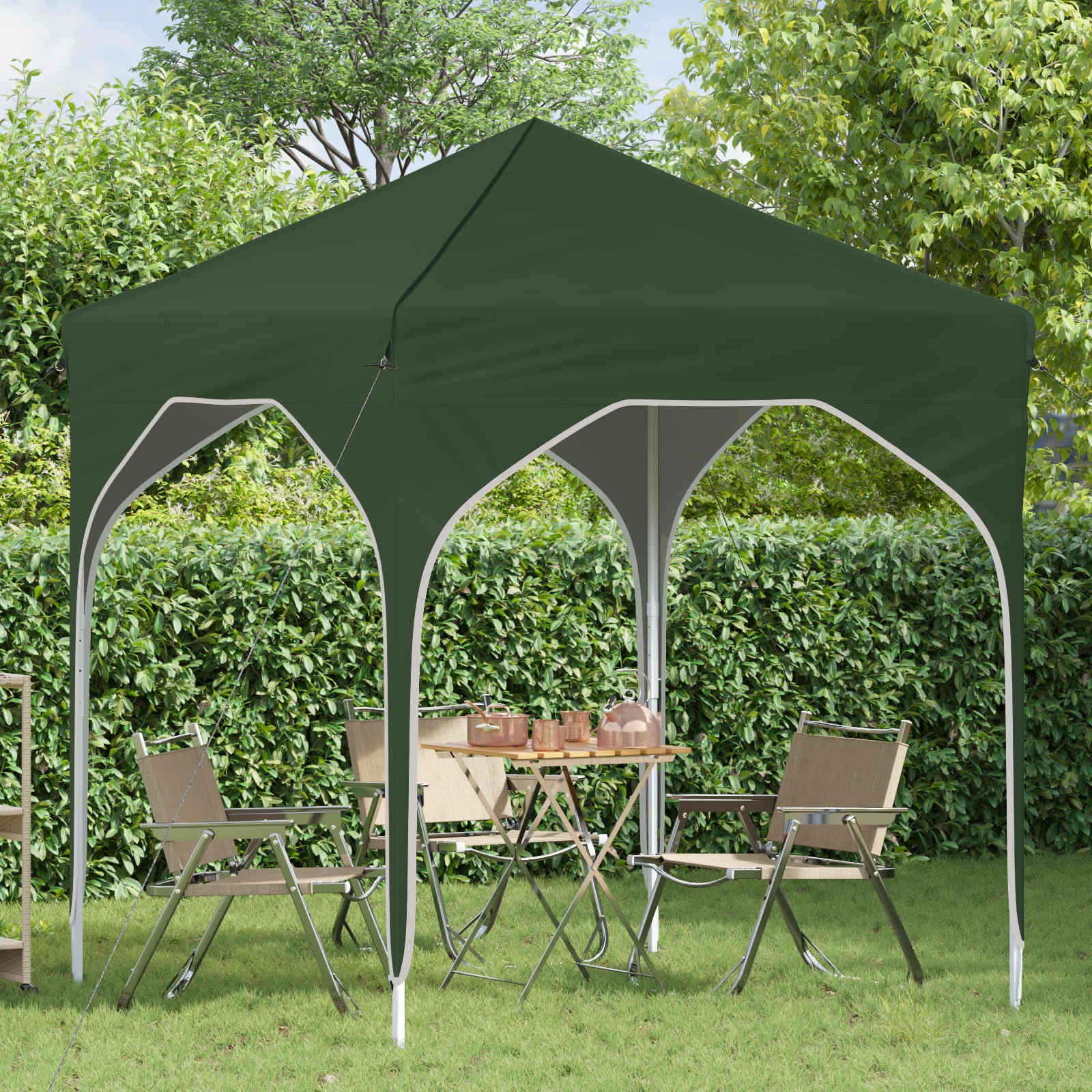 Tenda per feste a pop-up 194 x 194 x 245 cm Verde