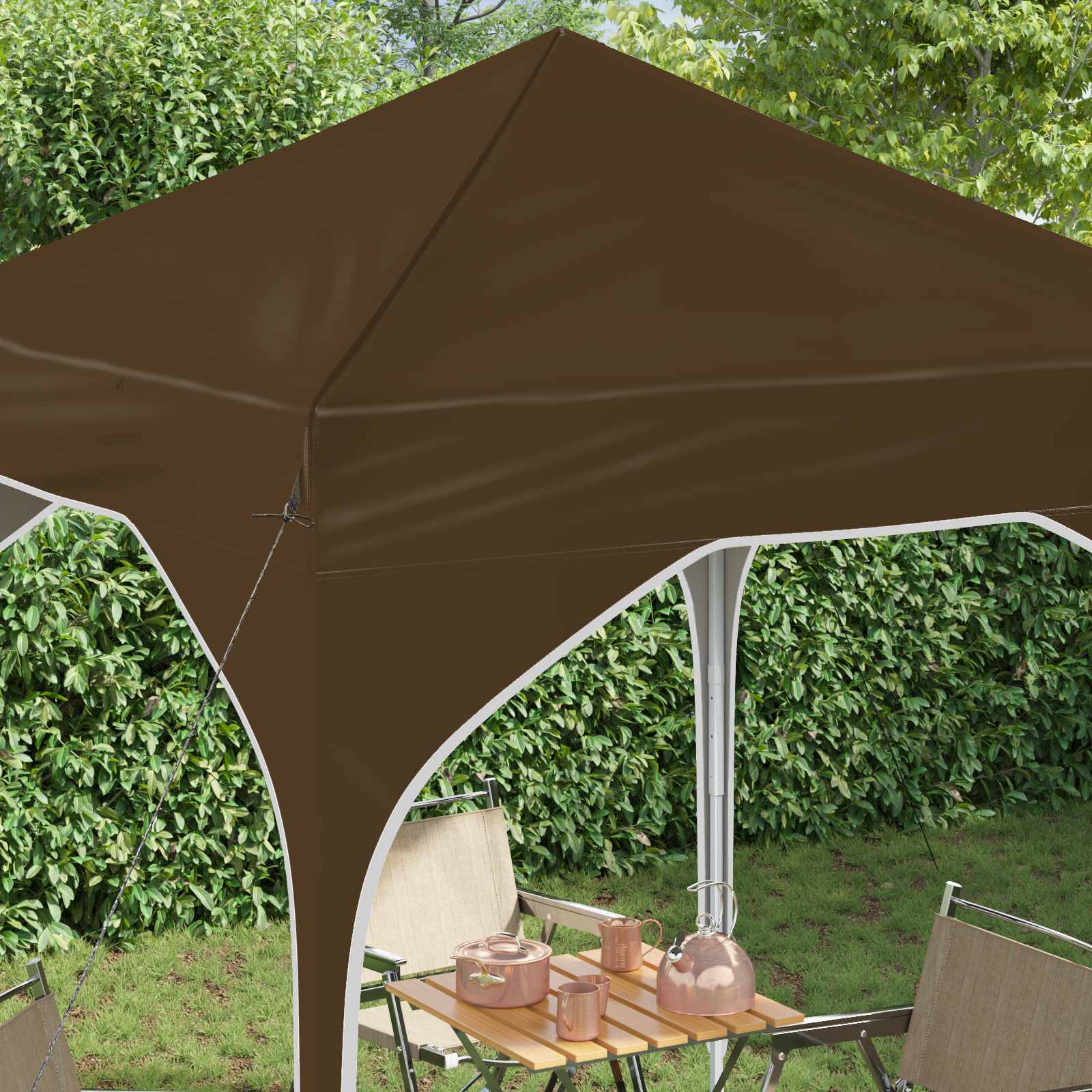 Tenda per feste a pop-up 194 x 194 x 245 cm Tortora
