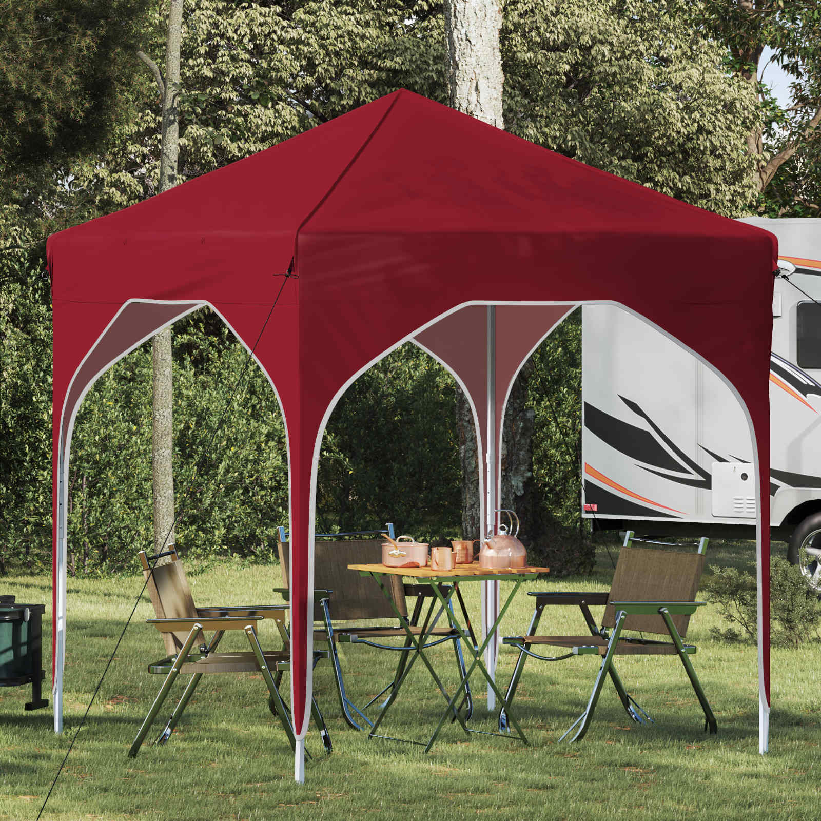Tenda per feste a pop-up 194 x 194 x 245 cm Borgogna