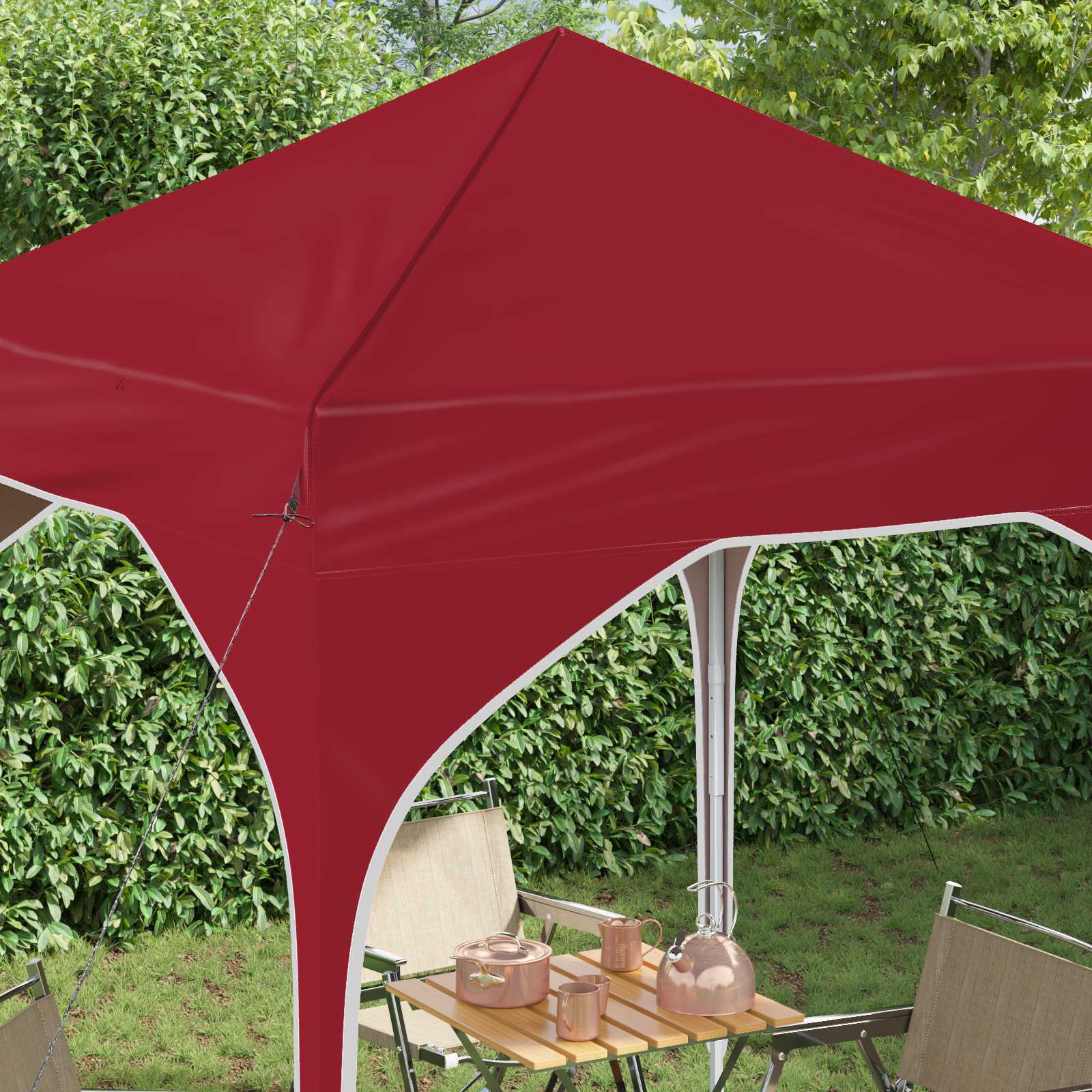 Tenda per feste a pop-up 194 x 194 x 245 cm Borgogna