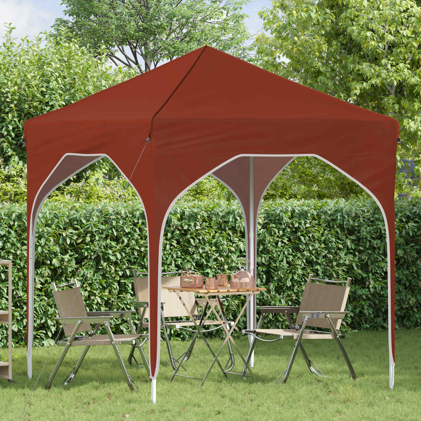 Tenda per feste a pop-up 194 x 194 x 245 cm Terracotta