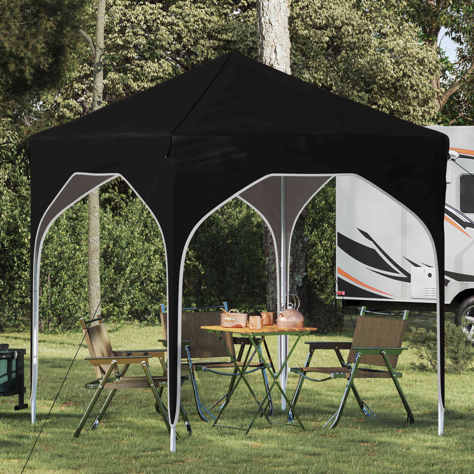 Tenda per feste a pop-up 194 x 194 x 245 cm Nero