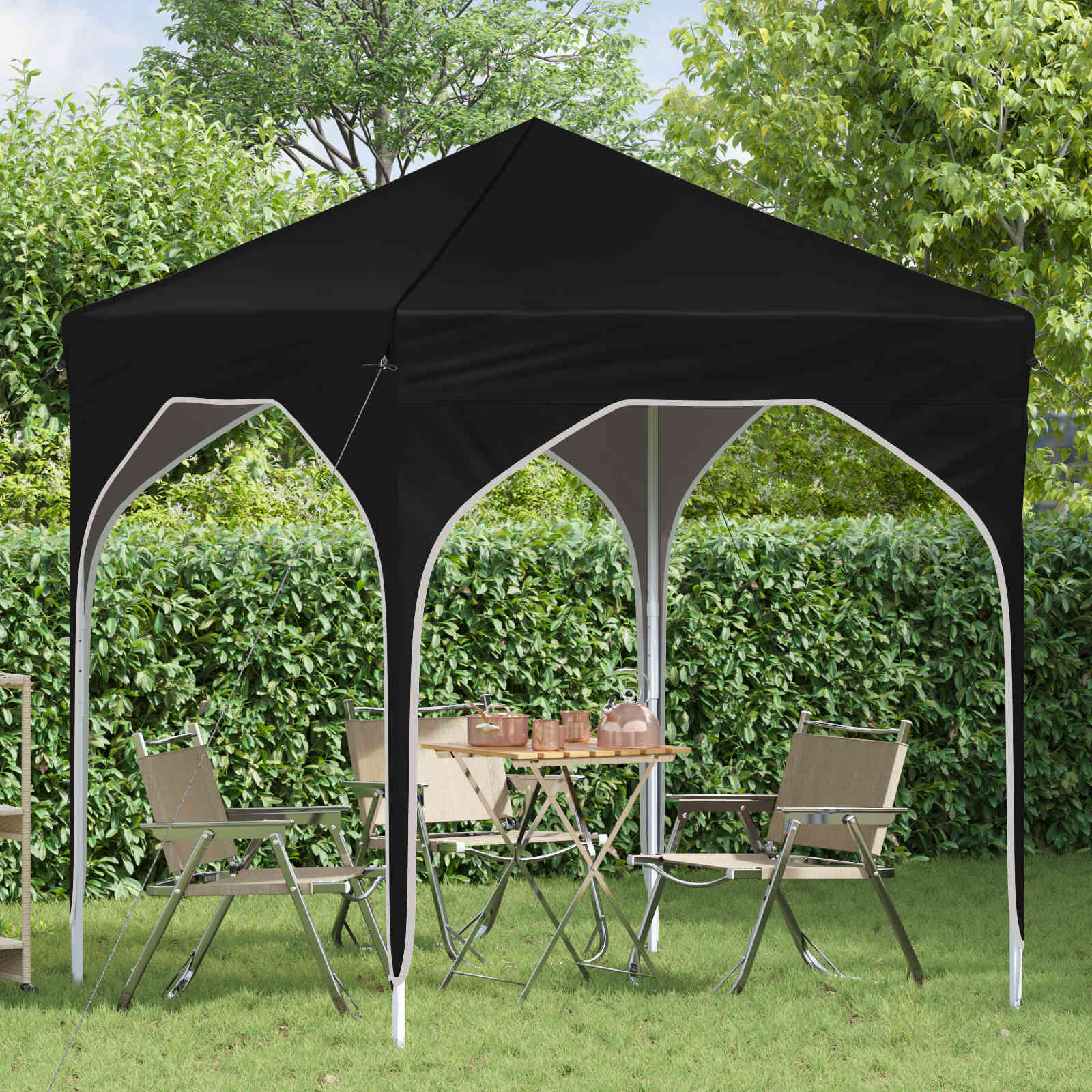 Tenda per feste a pop-up 194 x 194 x 245 cm Nero