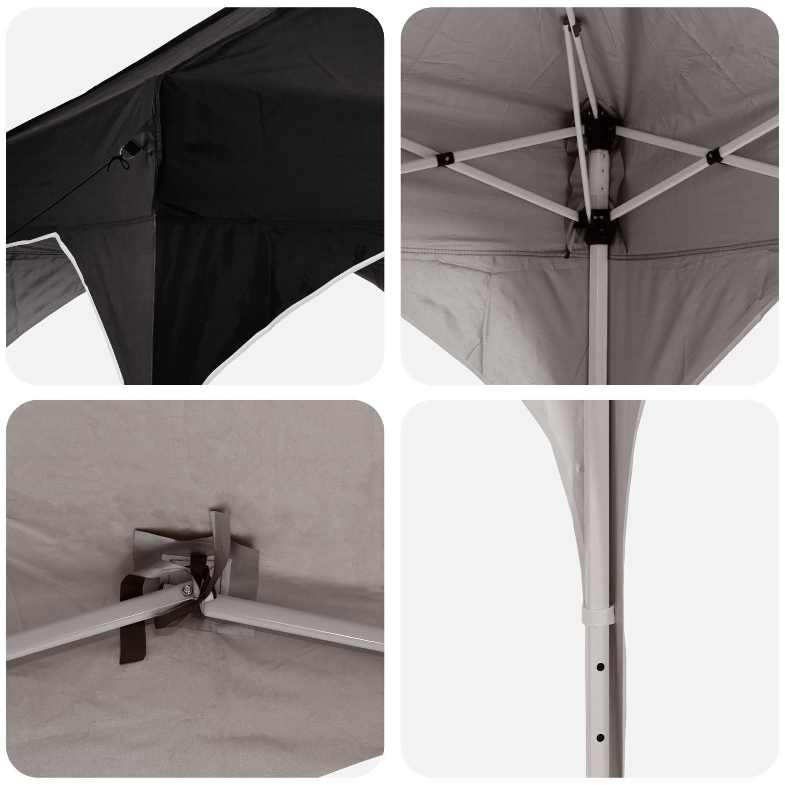 Tenda per feste a pop-up 194 x 194 x 245 cm Nero