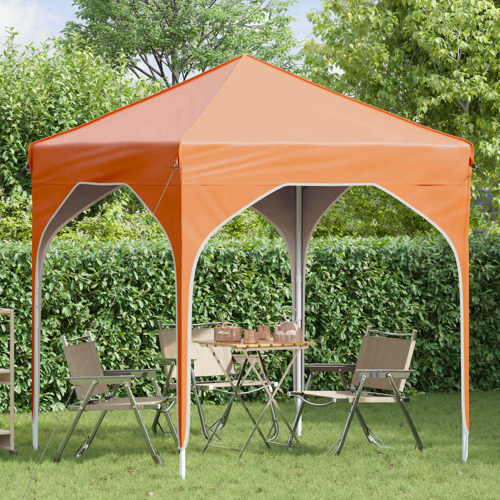 Tenda per feste a pop-up 194 x 194 x 245 cm Arancione