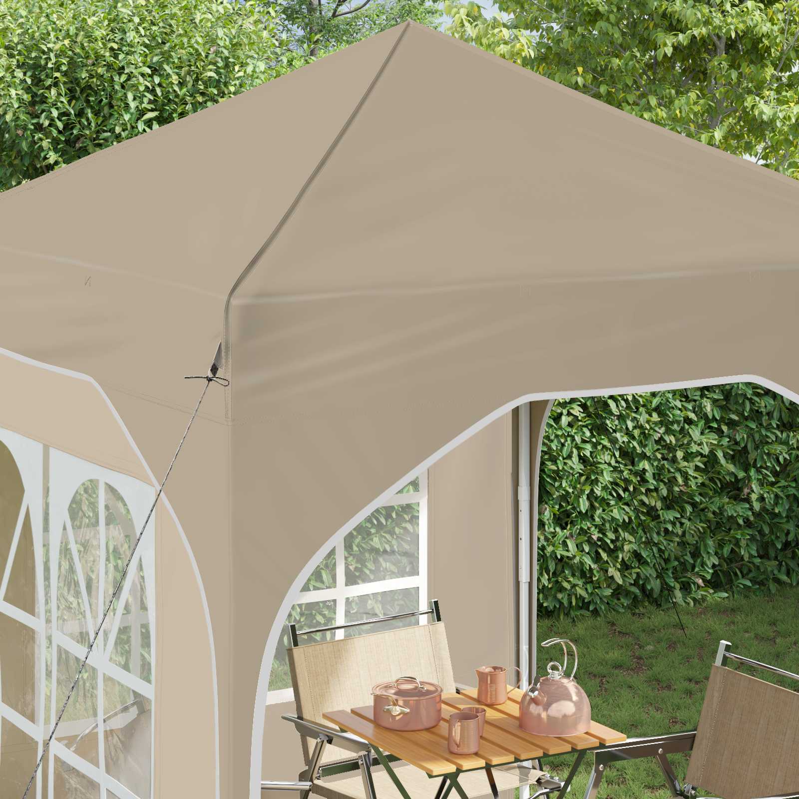 Tenda per feste a pop-up 192 x 192 x 245 cm Crema