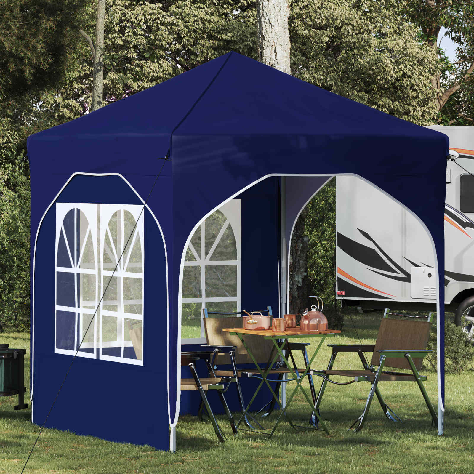Tenda per feste a pop-up 192 x 192 x 245 cm Blu
