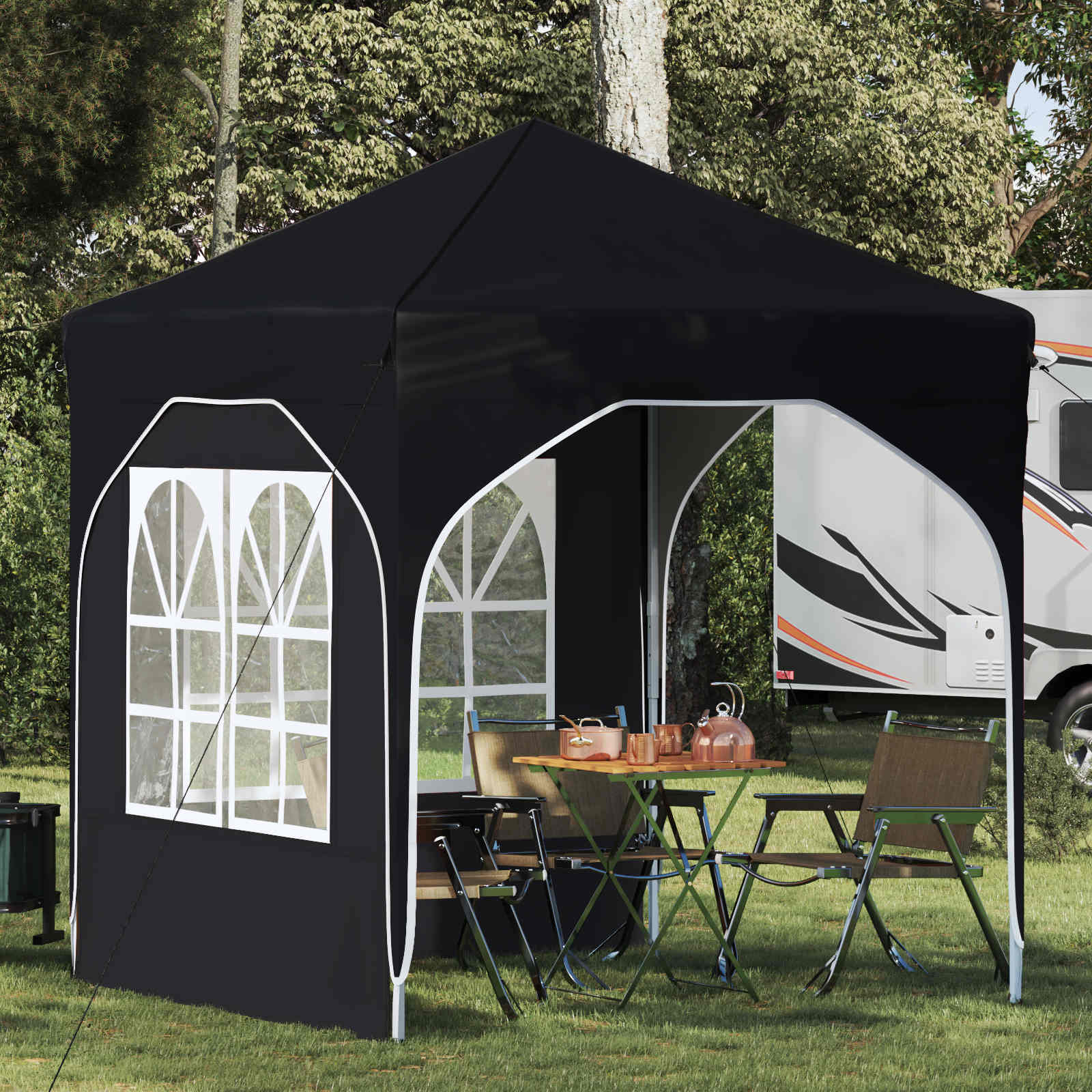 Tenda per feste a pop-up 192 x 192 x 245 cm Antracite
