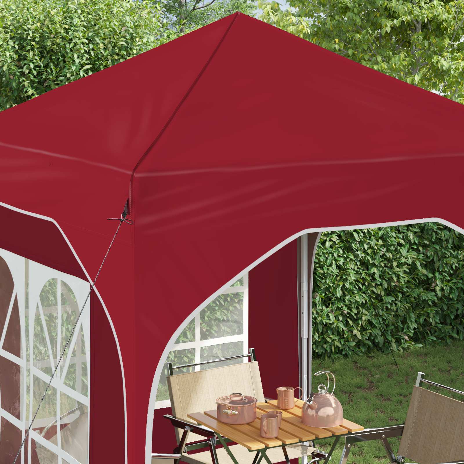 Tenda per feste a pop-up 192 x 192 x 245 cm Borgogna