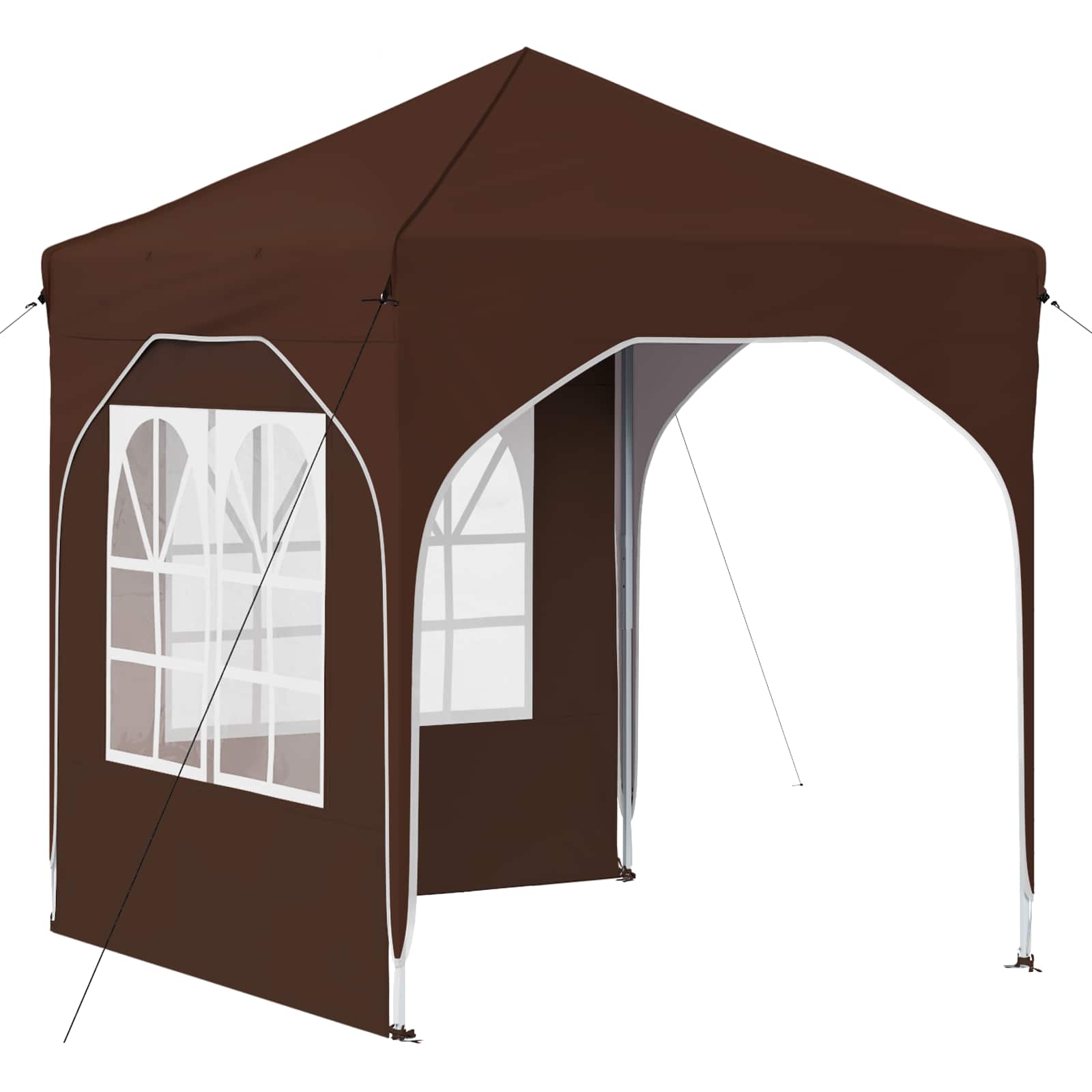 Tenda per feste a pop-up 192 x 192 x 245 cm Marrone