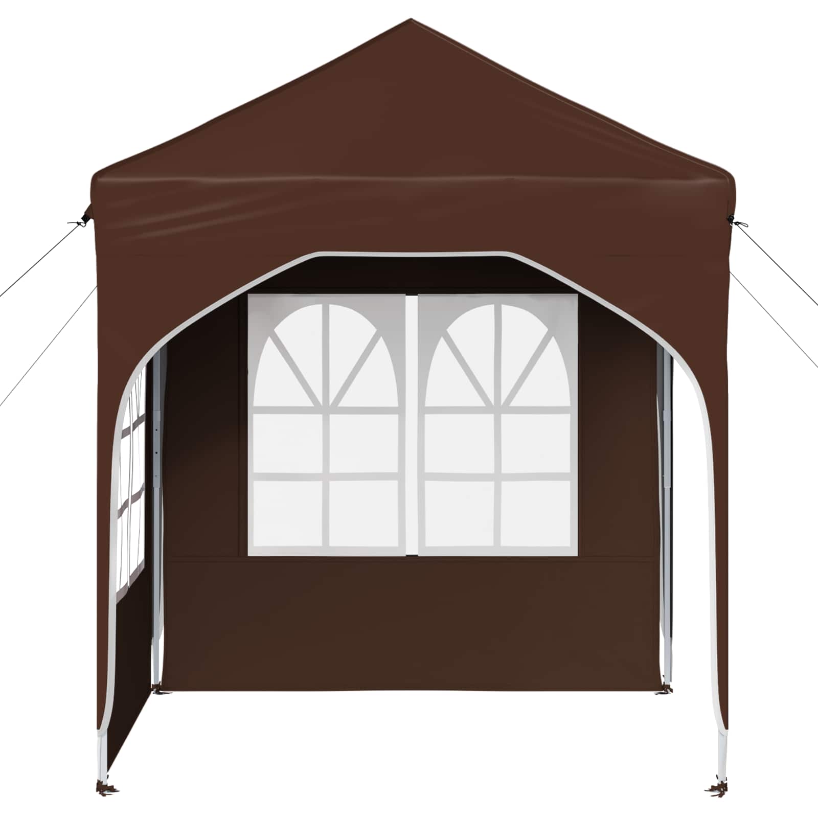 Tenda per feste a pop-up 192 x 192 x 245 cm Marrone