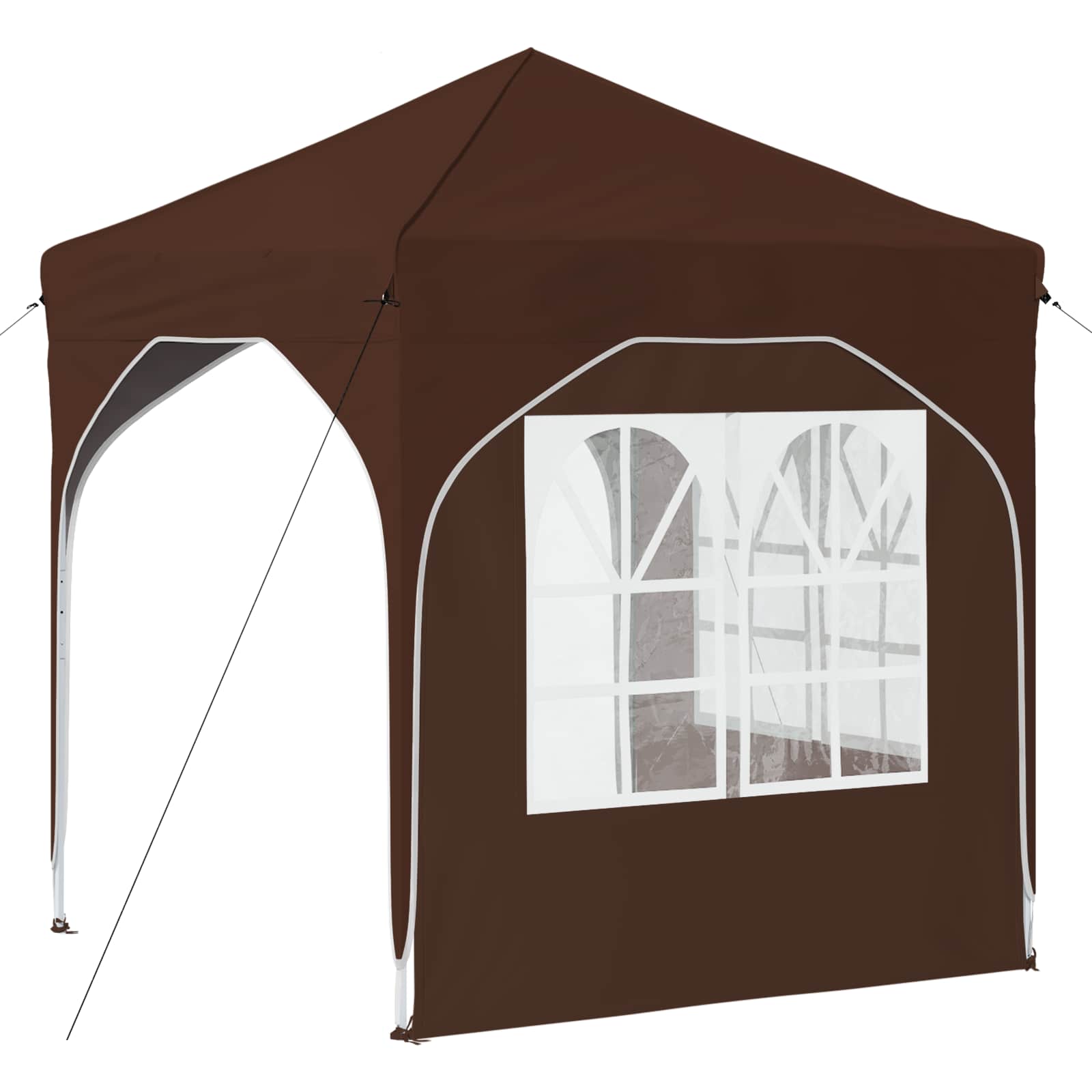 Tenda per feste a pop-up 192 x 192 x 245 cm Marrone