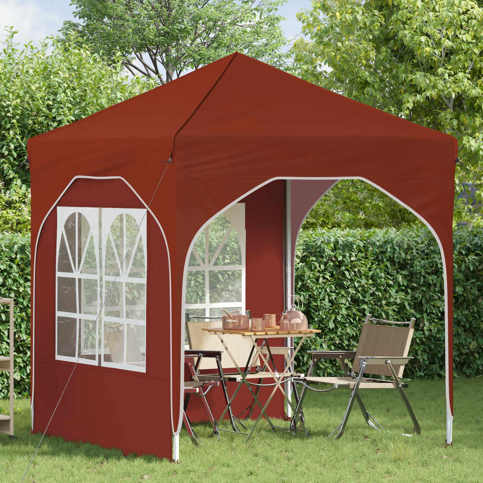Tenda per feste a pop-up 192 x 192 x 245 cm Terracotta