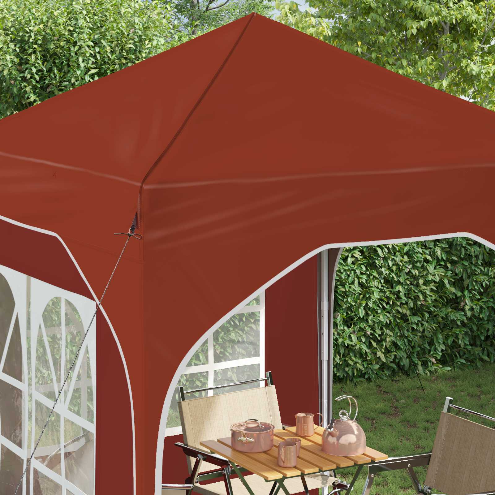 Tenda per feste a pop-up 192 x 192 x 245 cm Terracotta