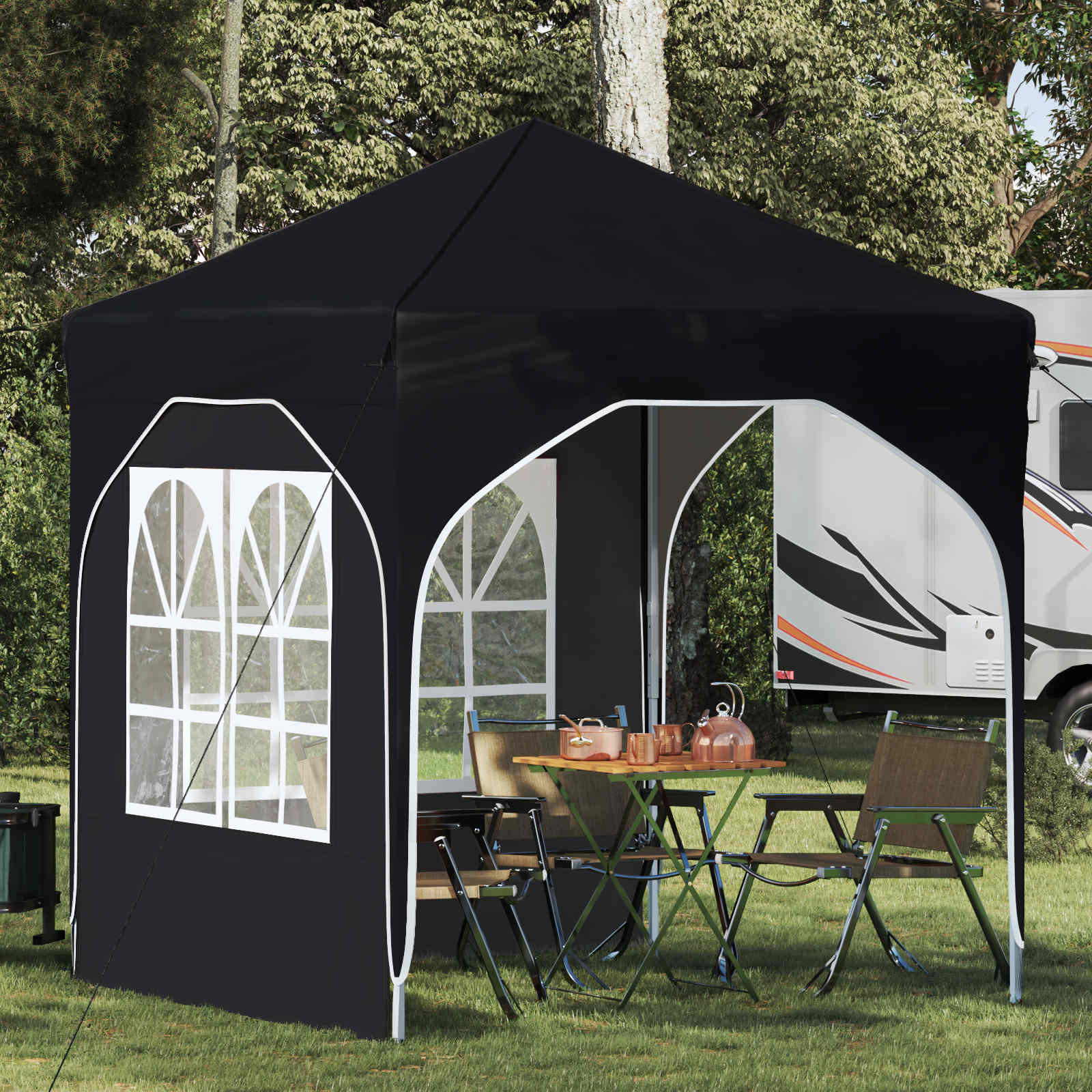 Tenda per feste a pop-up 192 x 192 x 245 cm Nero