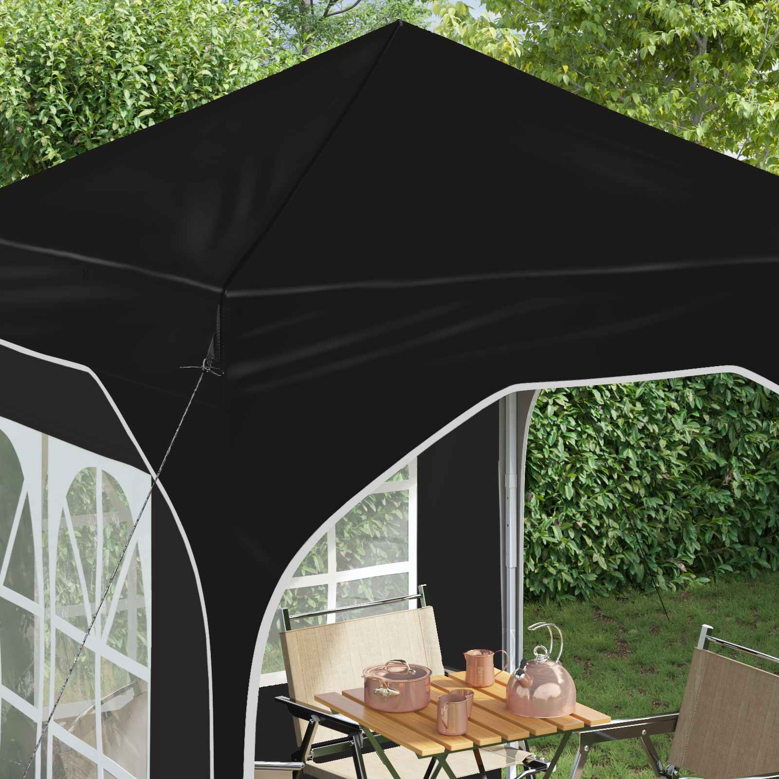 Tenda per feste a pop-up 192 x 192 x 245 cm Nero