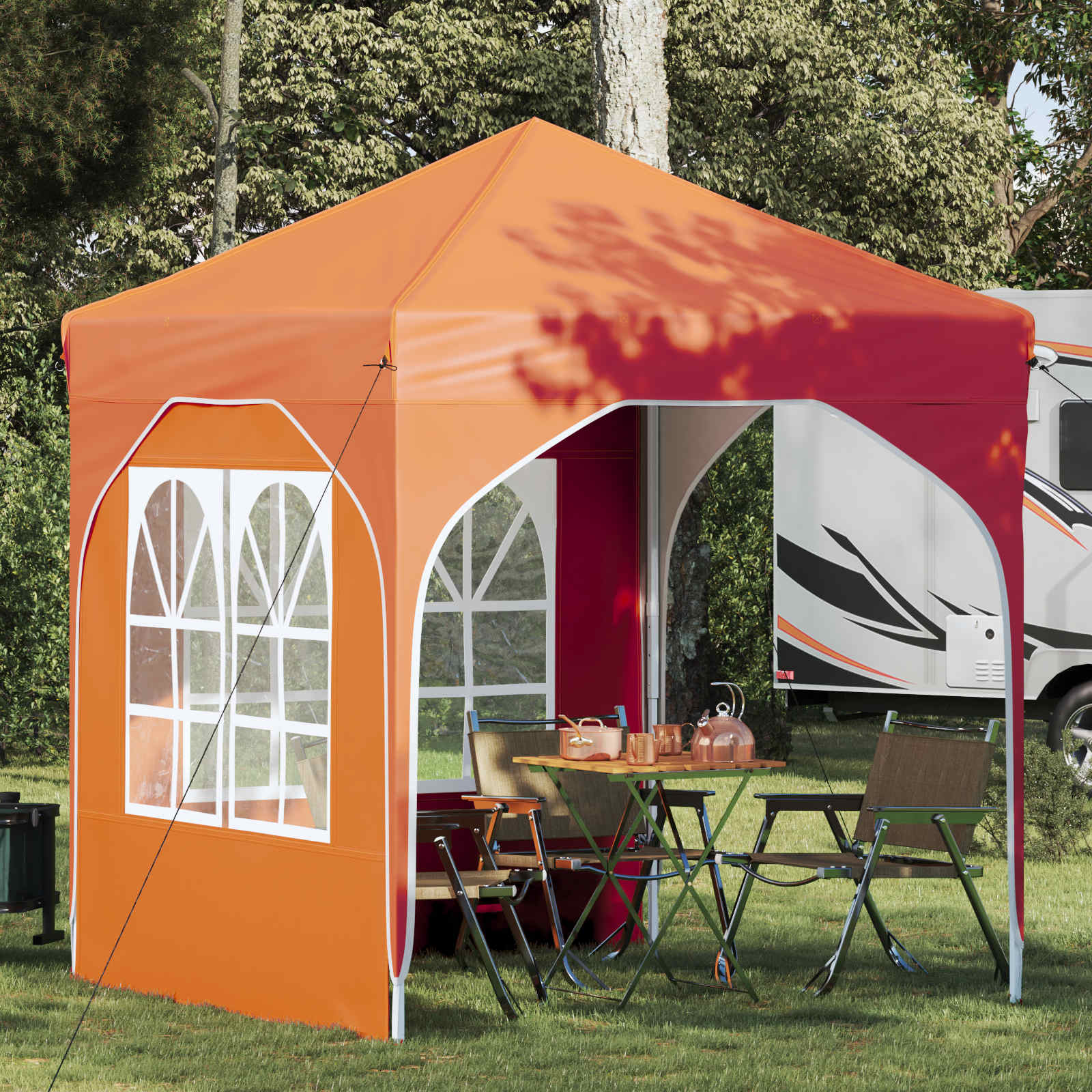 Tenda per feste a pop-up 192 x 192 x 245 cm Arancione
