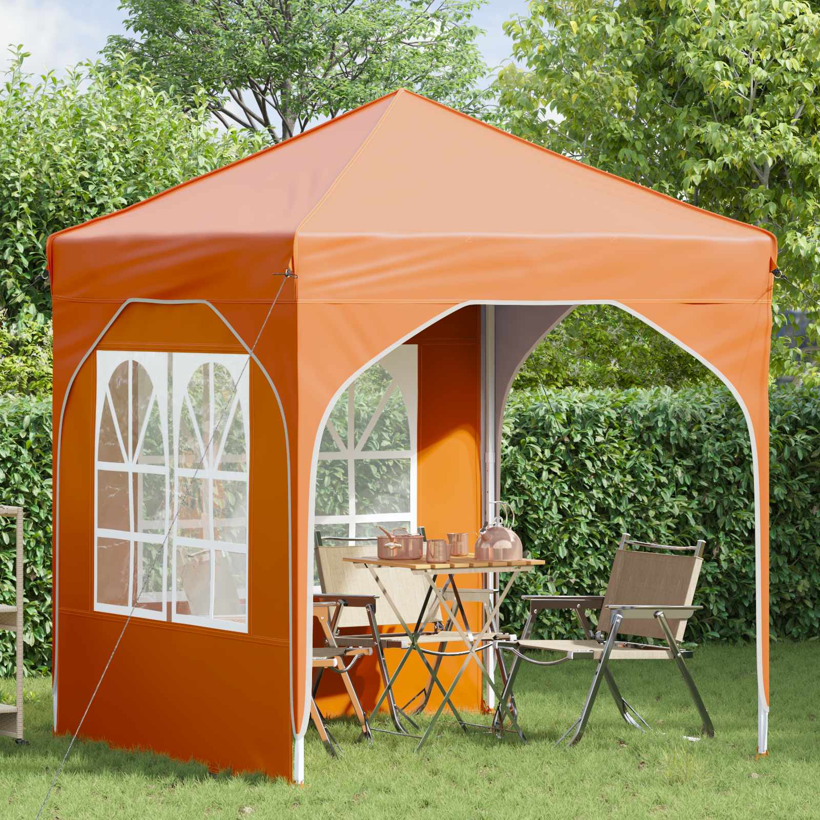 Tenda per feste a pop-up 192 x 192 x 245 cm Arancione