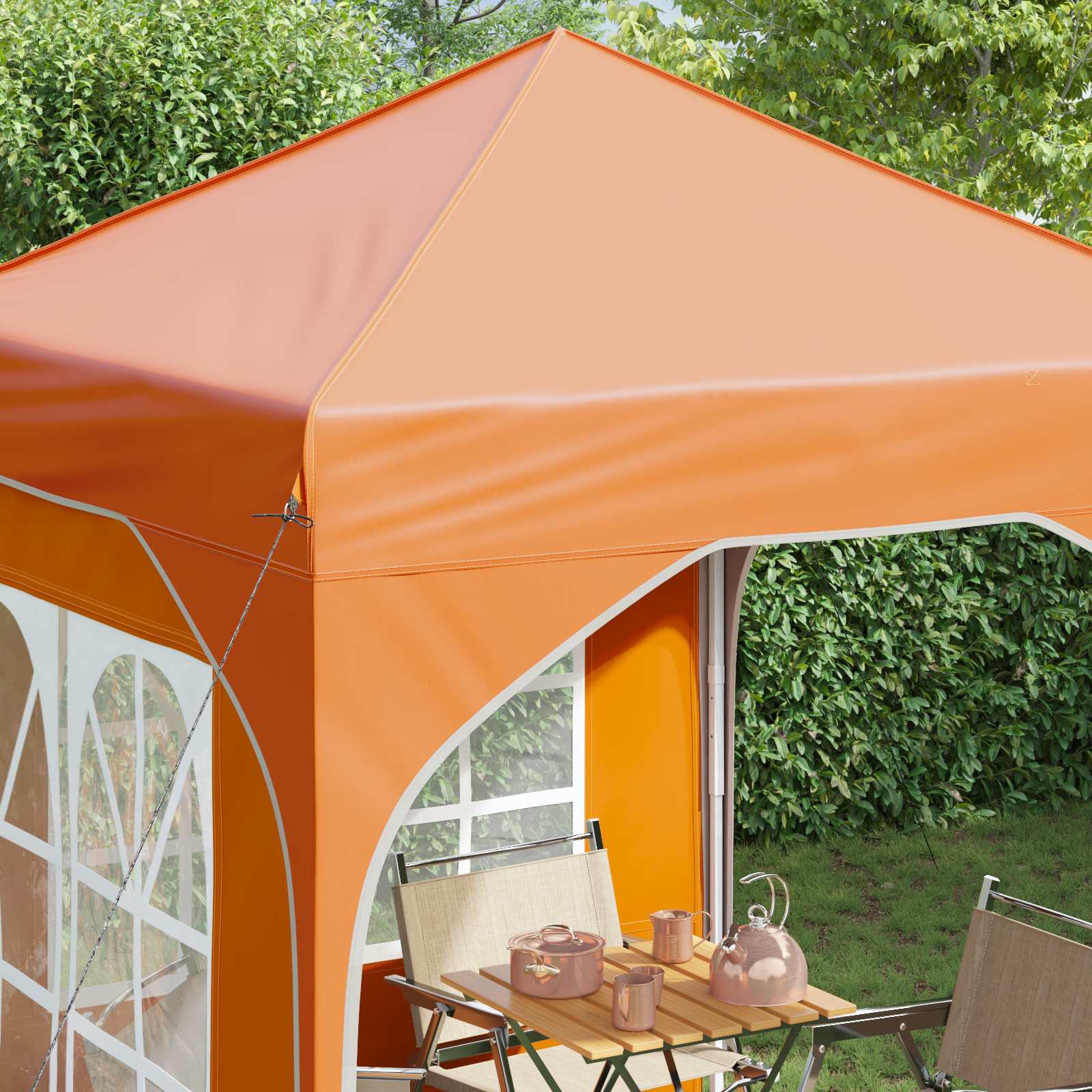 Tenda per feste a pop-up 192 x 192 x 245 cm Arancione