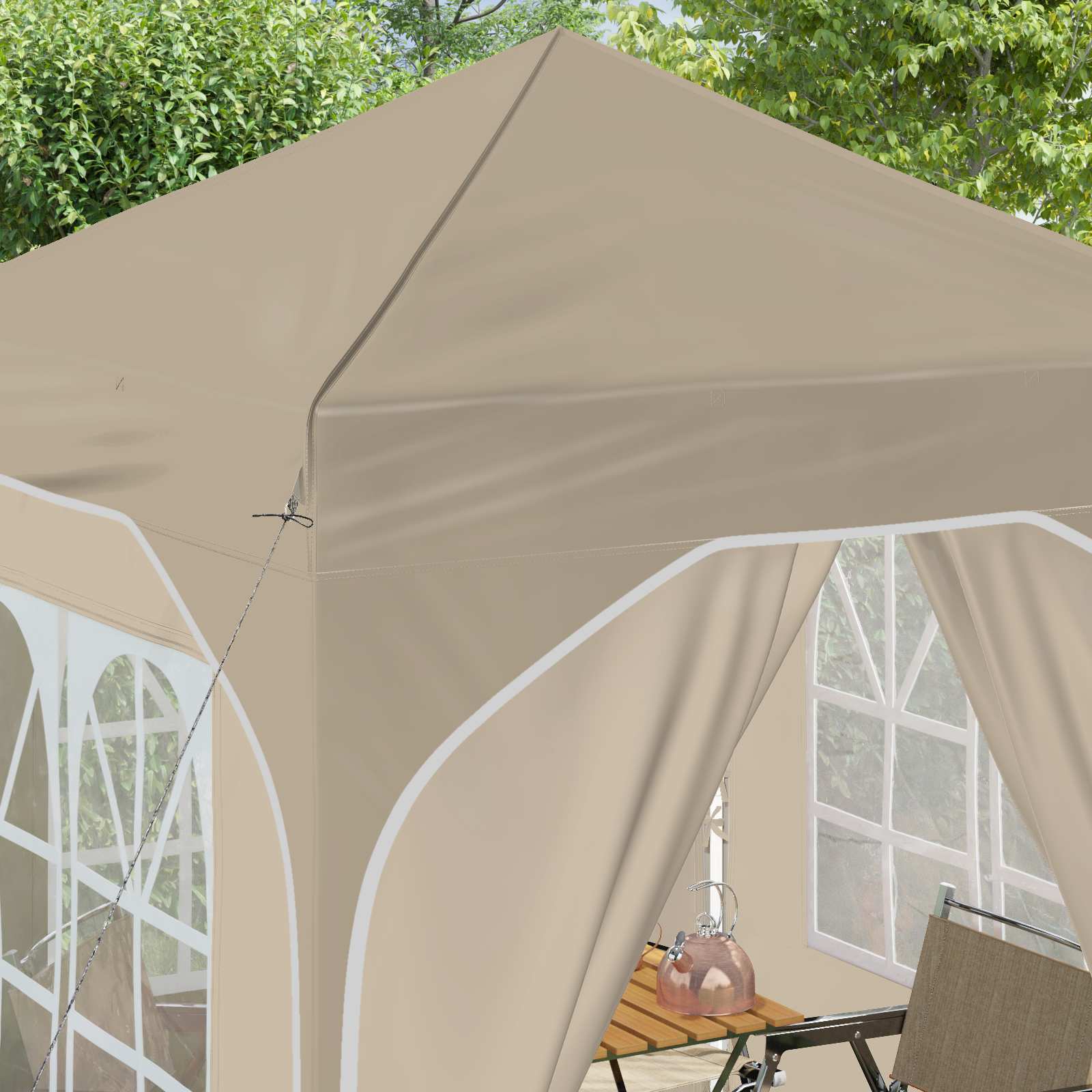 Tenda per feste a pop-up 192 x 192 x 245 cm Crema