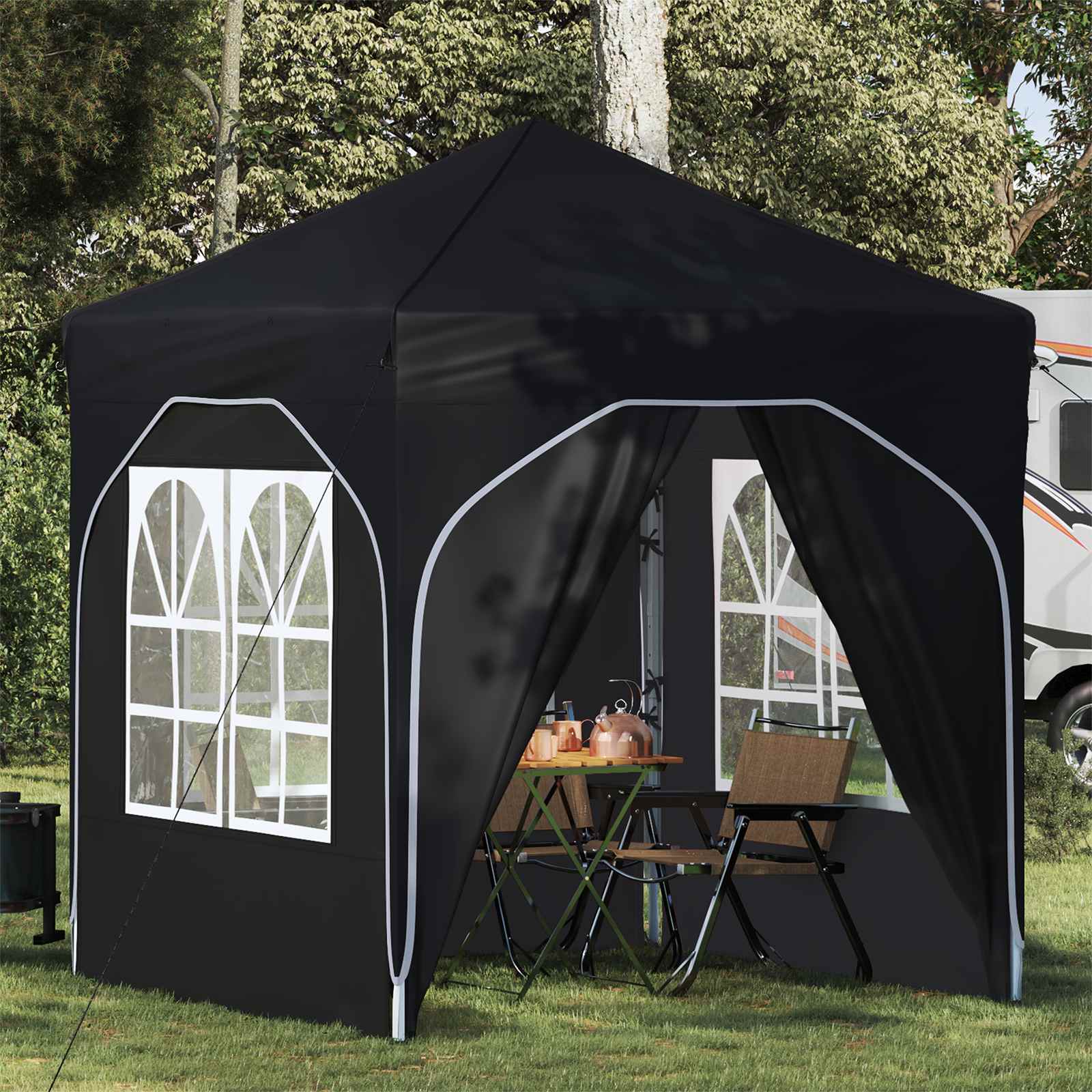 Tenda per feste a pop-up 192 x 192 x 245 cm Antracite