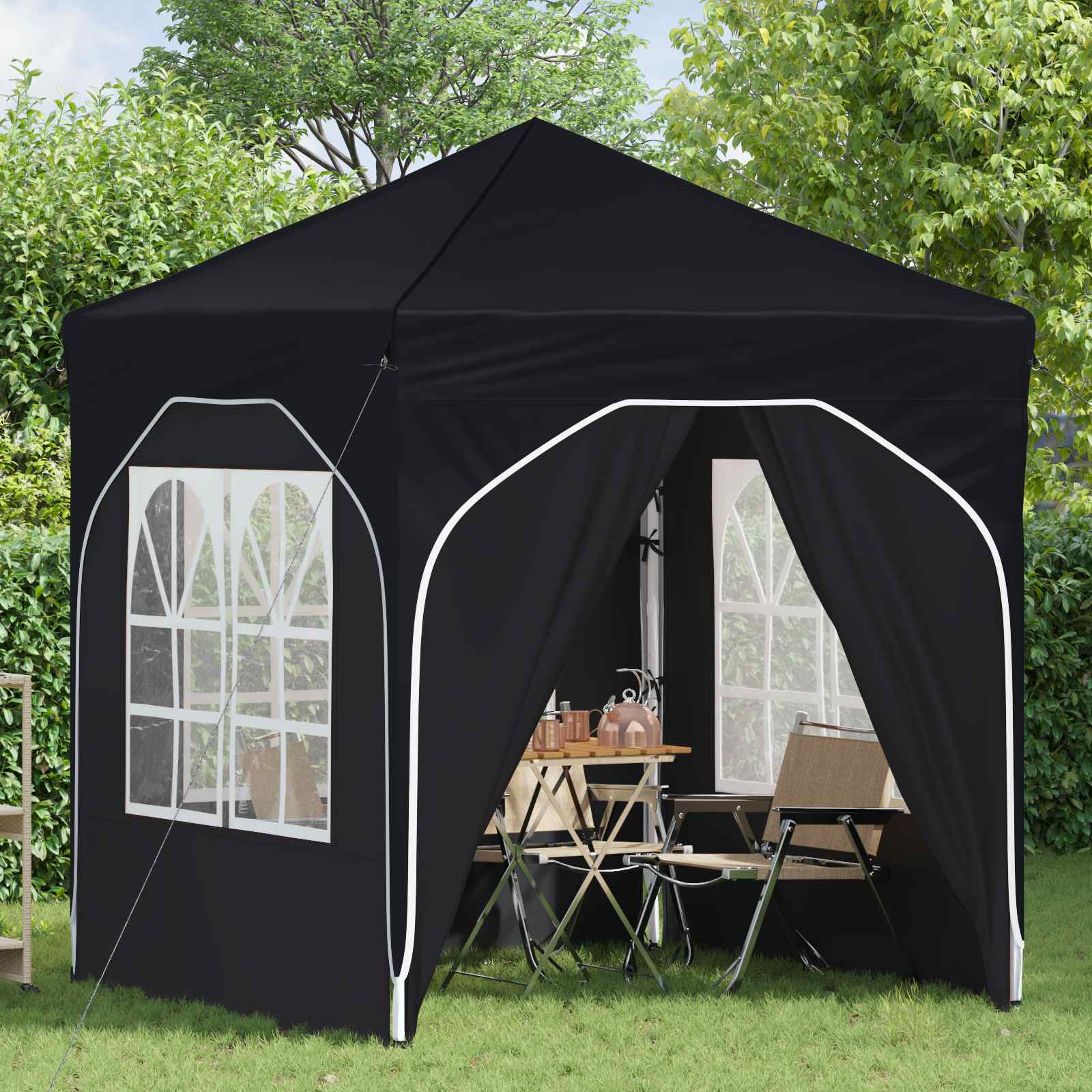 Tenda per feste a pop-up 192 x 192 x 245 cm Antracite