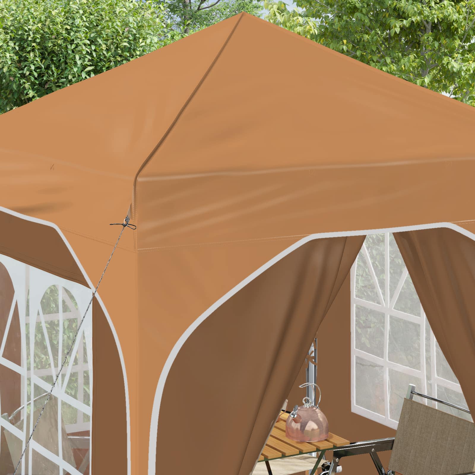 Tenda per feste a pop-up 192 x 192 x 245 cm Beige