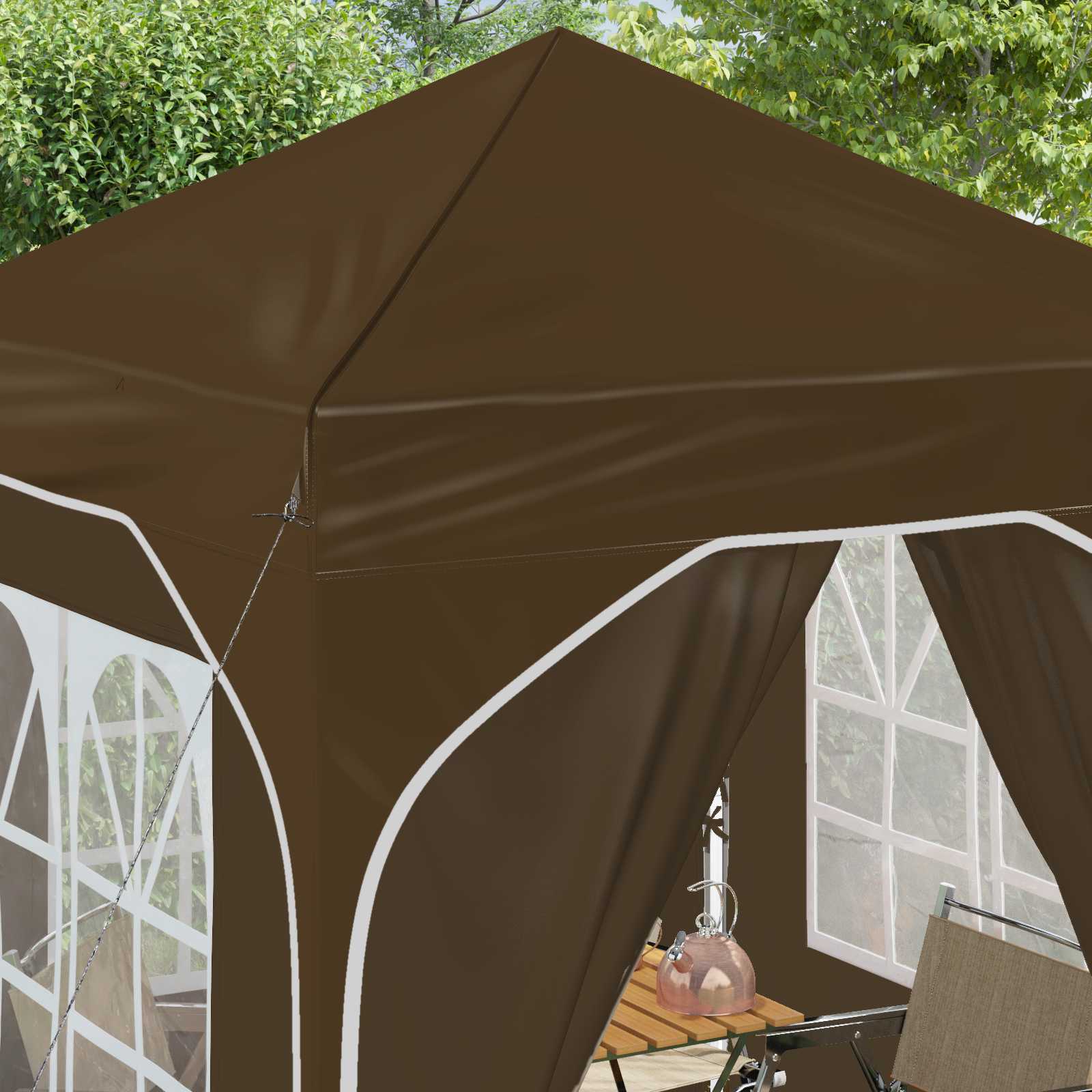 Tenda per feste a pop-up 192 x 192 x 245 cm Tortora