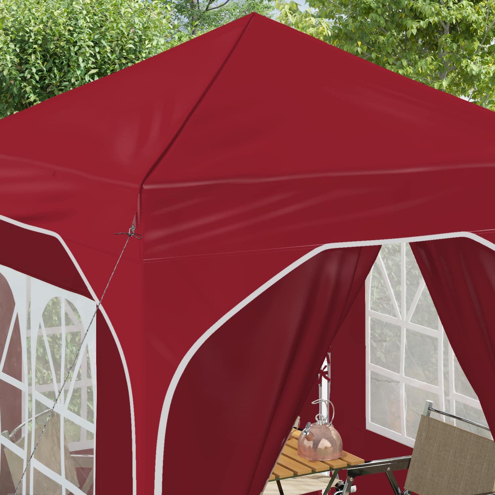 Tenda per feste a pop-up 192 x 192 x 245 cm Borgogna