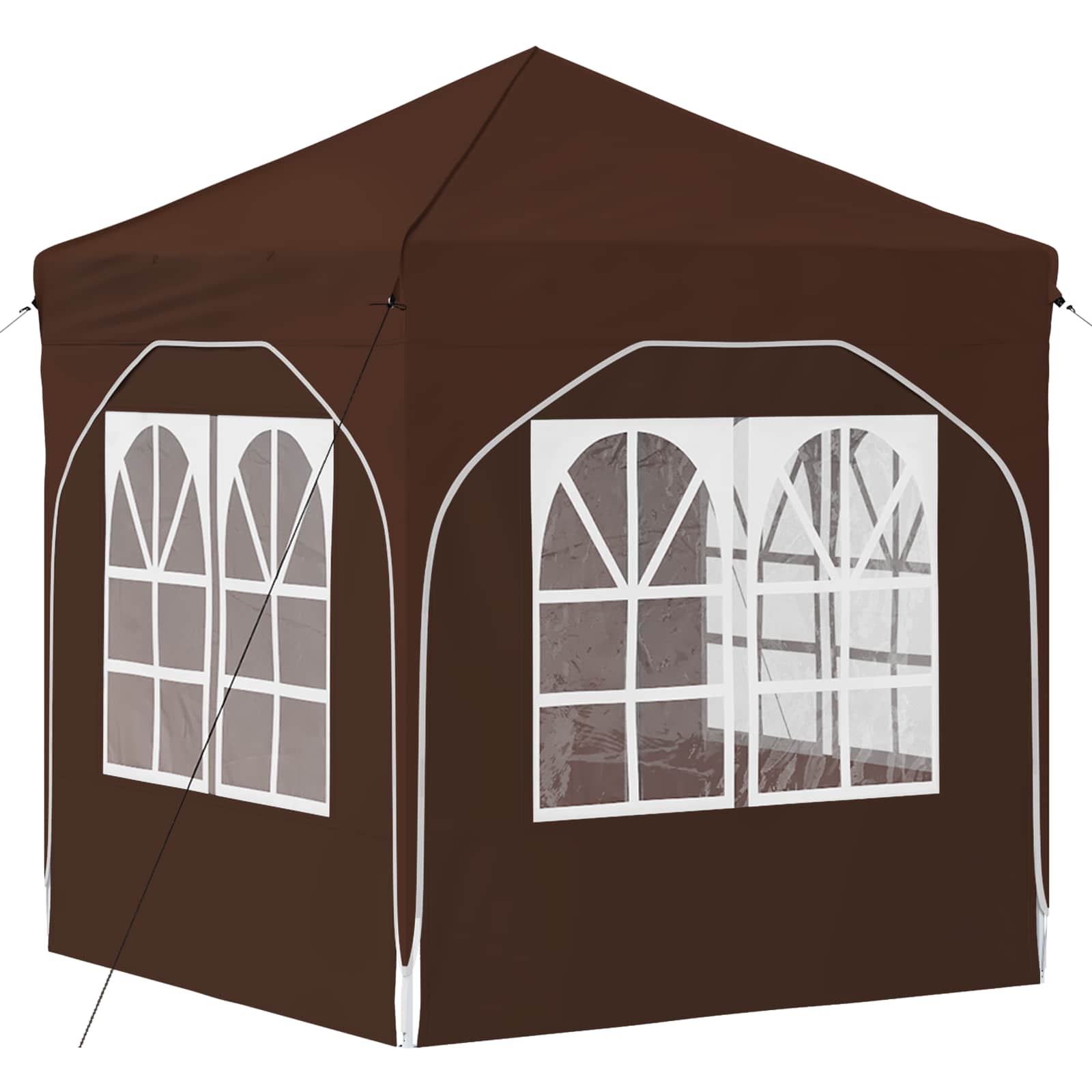 Tenda per feste a pop-up 192 x 192 x 245 cm Marrone