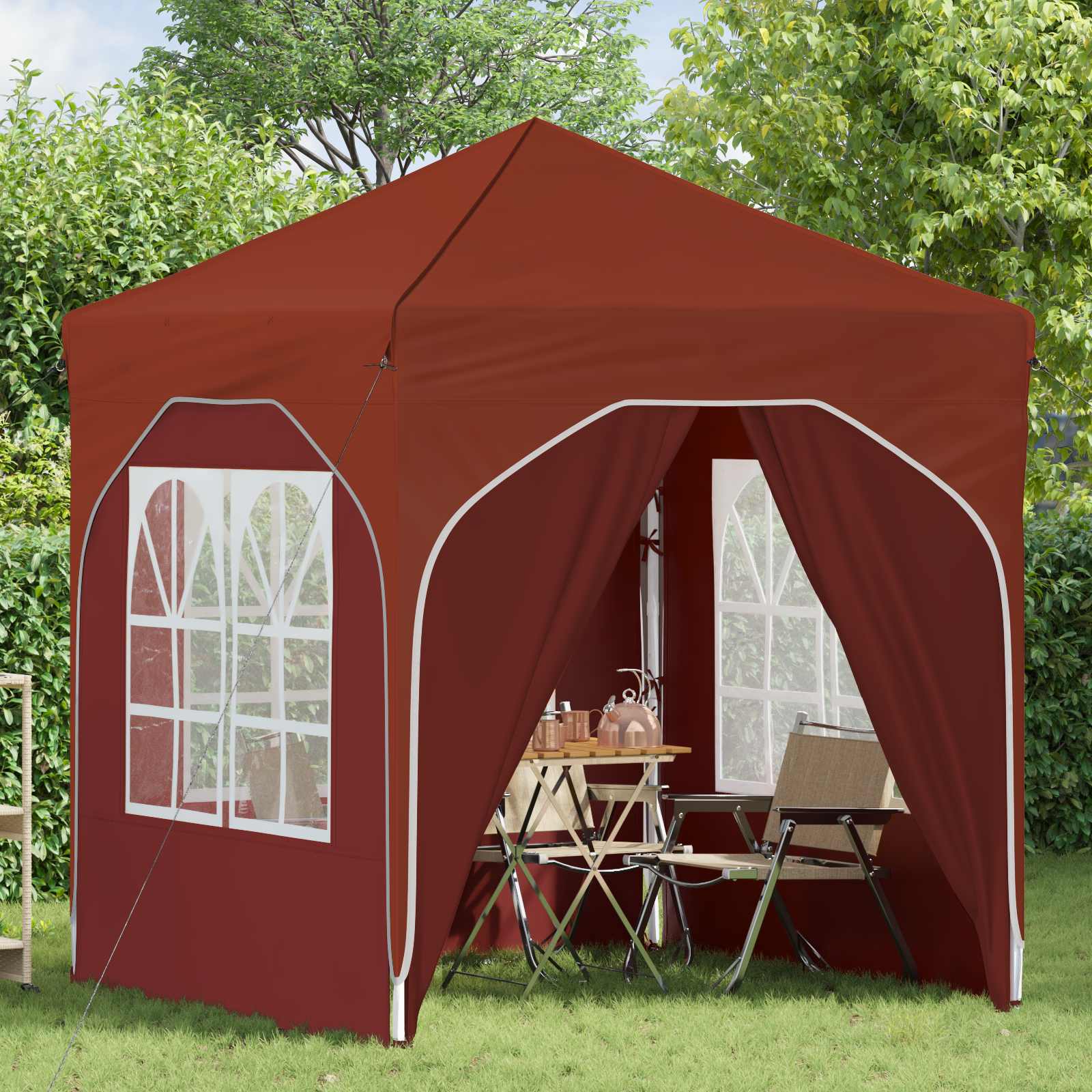 Tenda per feste a pop-up 192 x 192 x 245 cm Terracotta
