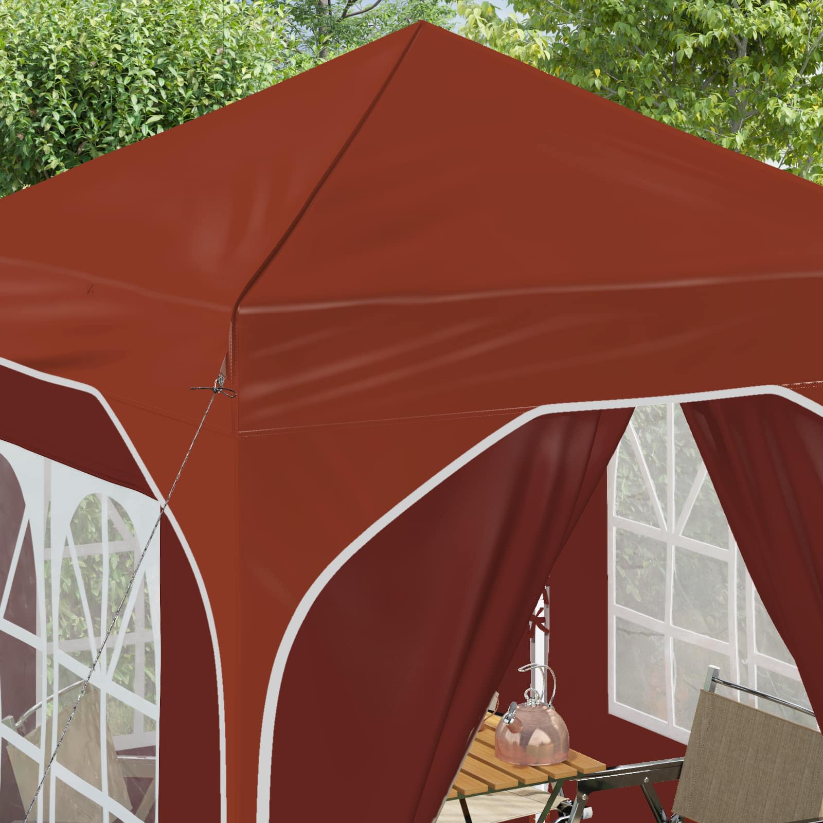 Tenda per feste a pop-up 192 x 192 x 245 cm Terracotta