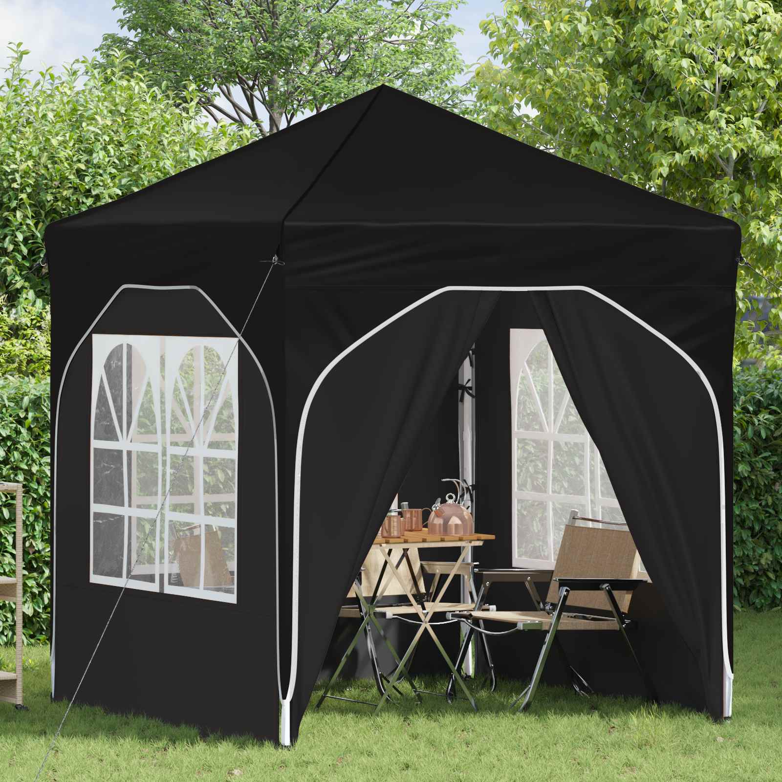 Tenda per feste a pop-up 192 x 192 x 245 cm Nero