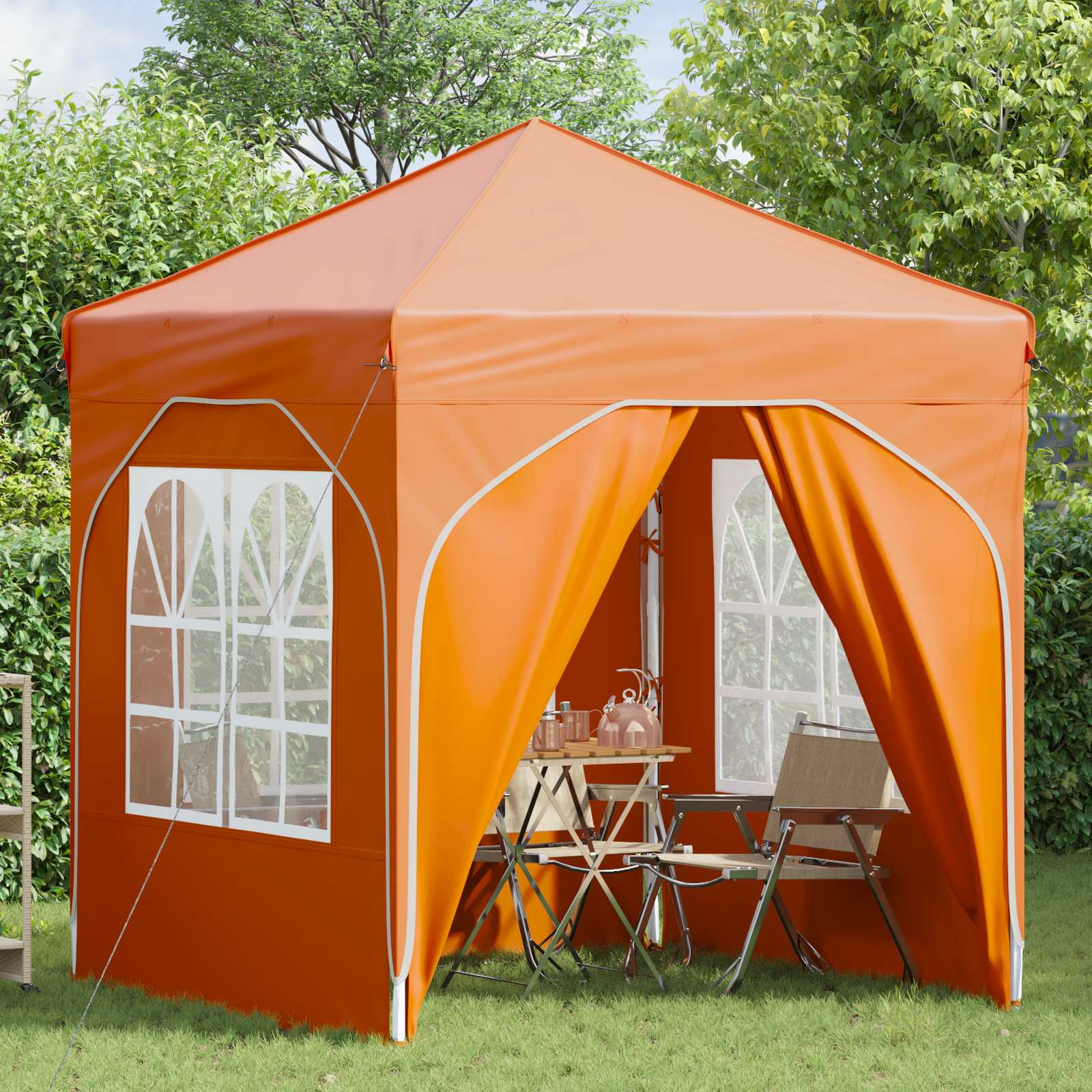 Tenda per feste a pop-up 192 x 192 x 245 cm Arancione