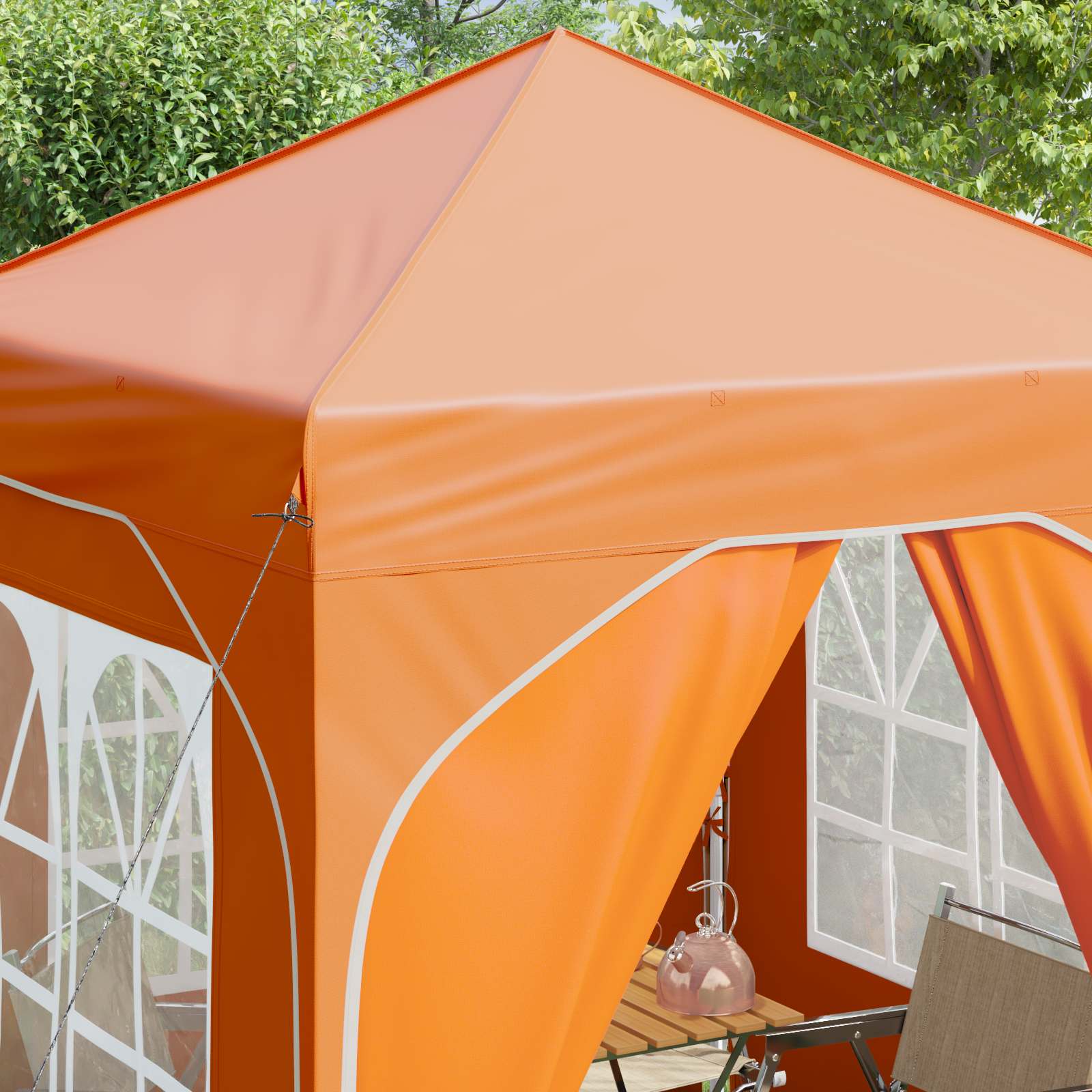 Tenda per feste a pop-up 192 x 192 x 245 cm Arancione